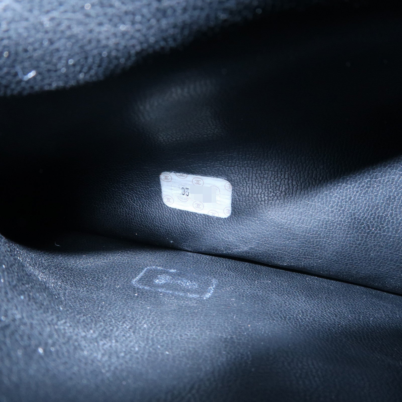 CHANEL Triple COCO Mark Caviarskin Shoulder Bag Black Gold HDW Used