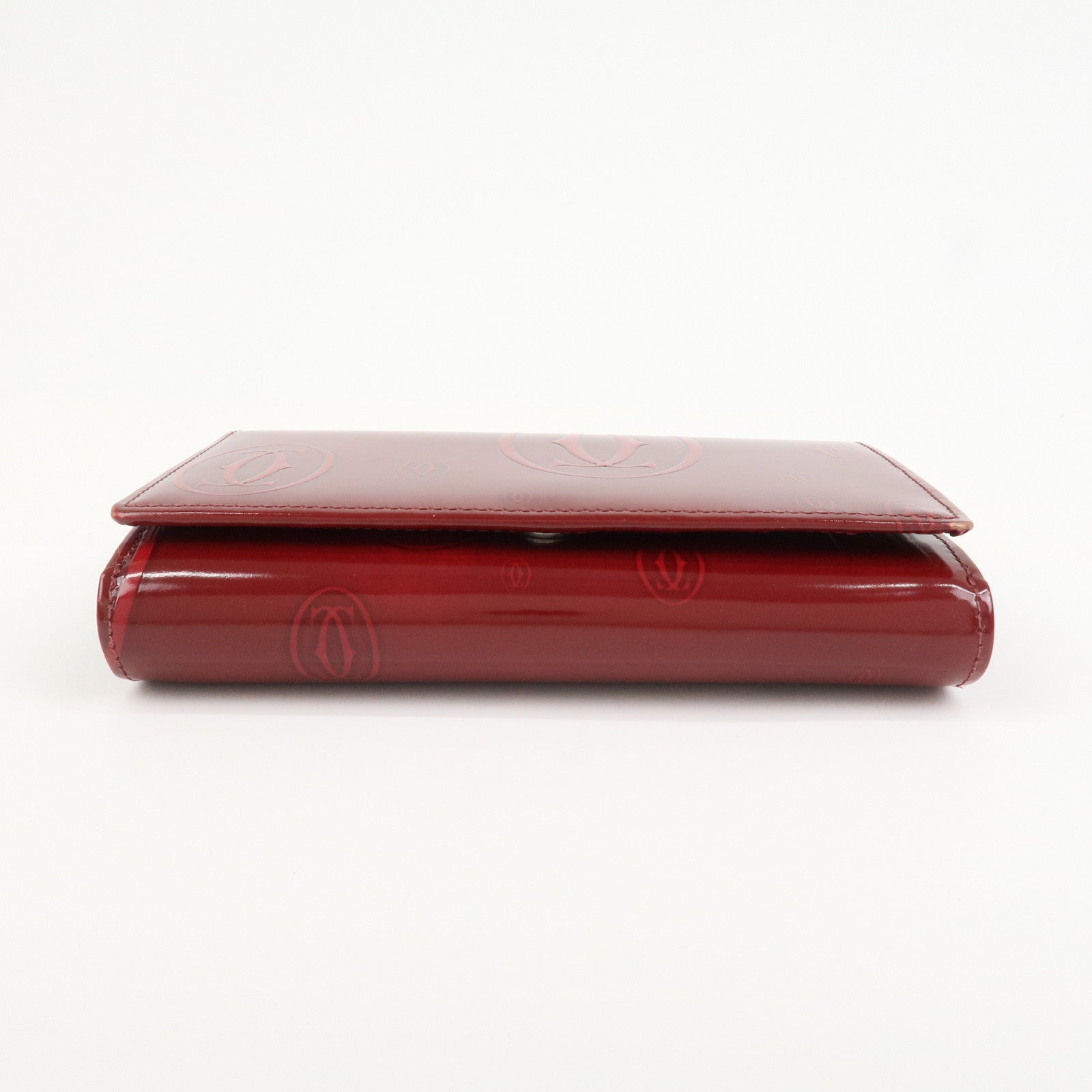 Cartier Happy Birthday Leather Compact Wallet Bordeaux
