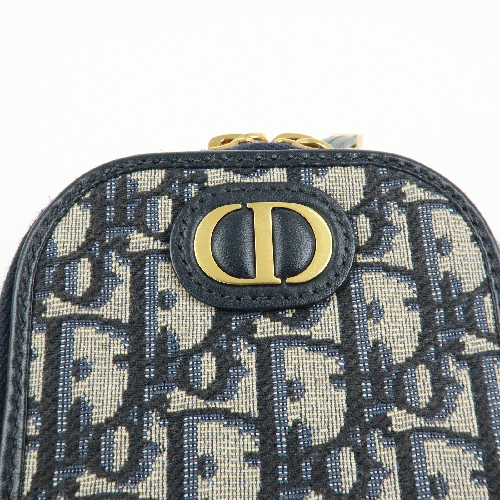 Christian Dior Oblique Jacquard Leather 30 Montaigne Phone Case