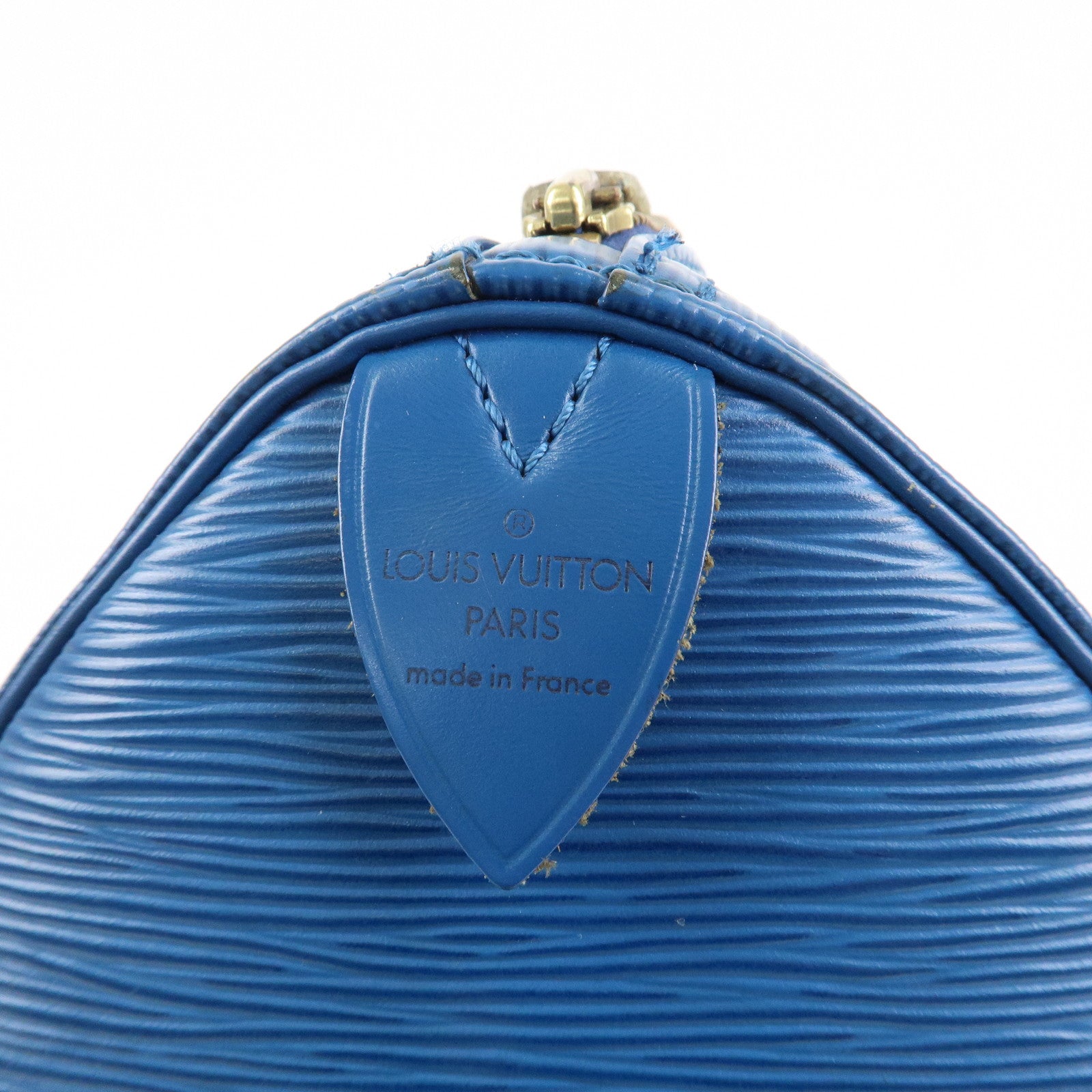 Louis Vuitton Epi Speedy 25 Hand Bag Boston Bag Blue M43015 Used