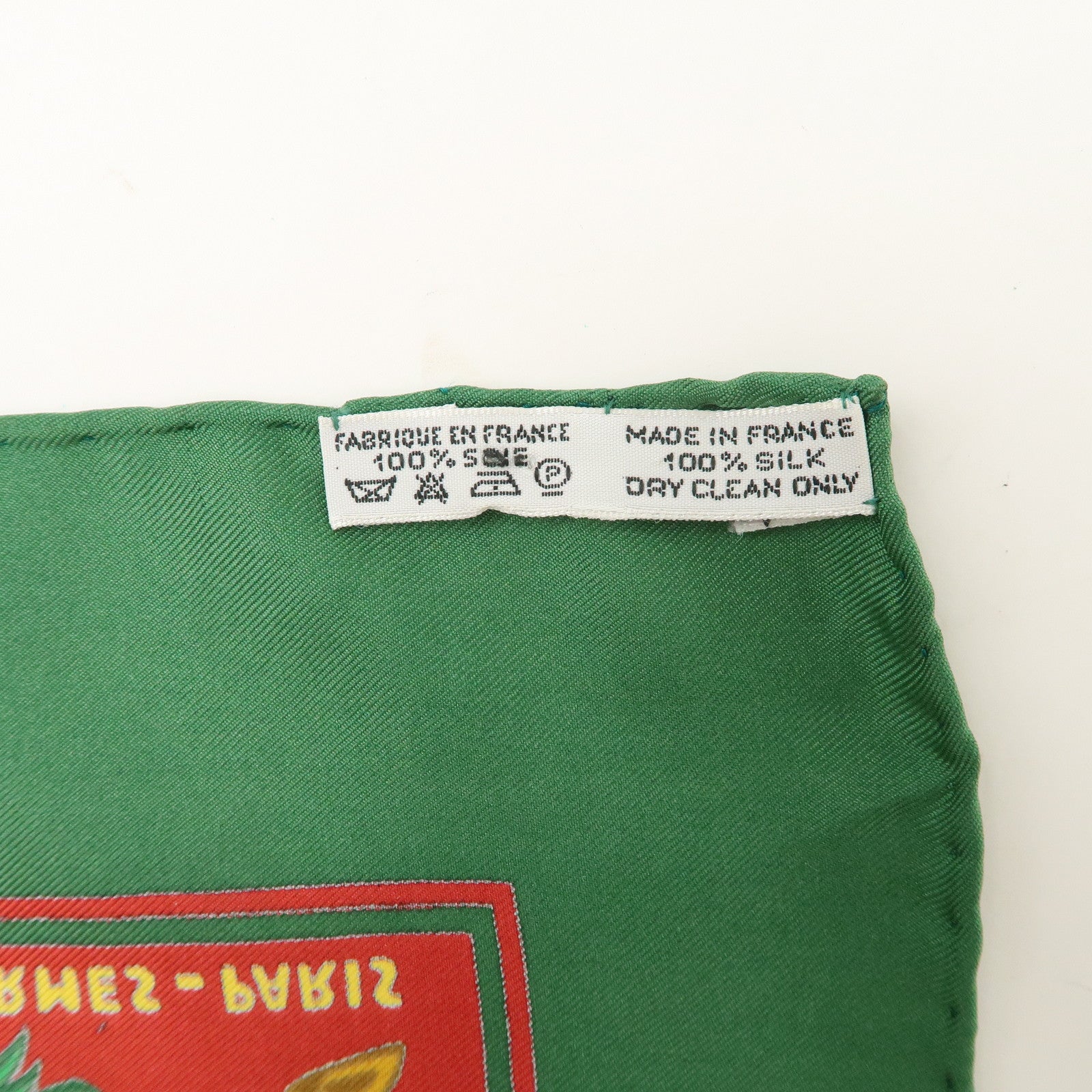 HERMES Carre 90 Silk 100% Scarf LE TAROT Green Multi Color