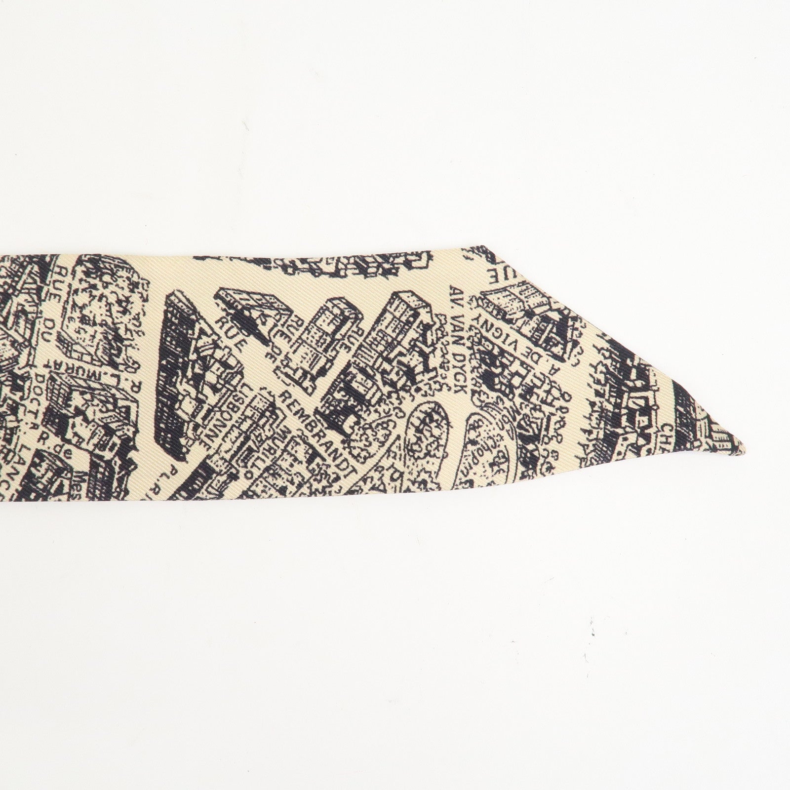 Christian Dior Logo Silk 100% Mitzah Scarf Ivory Black