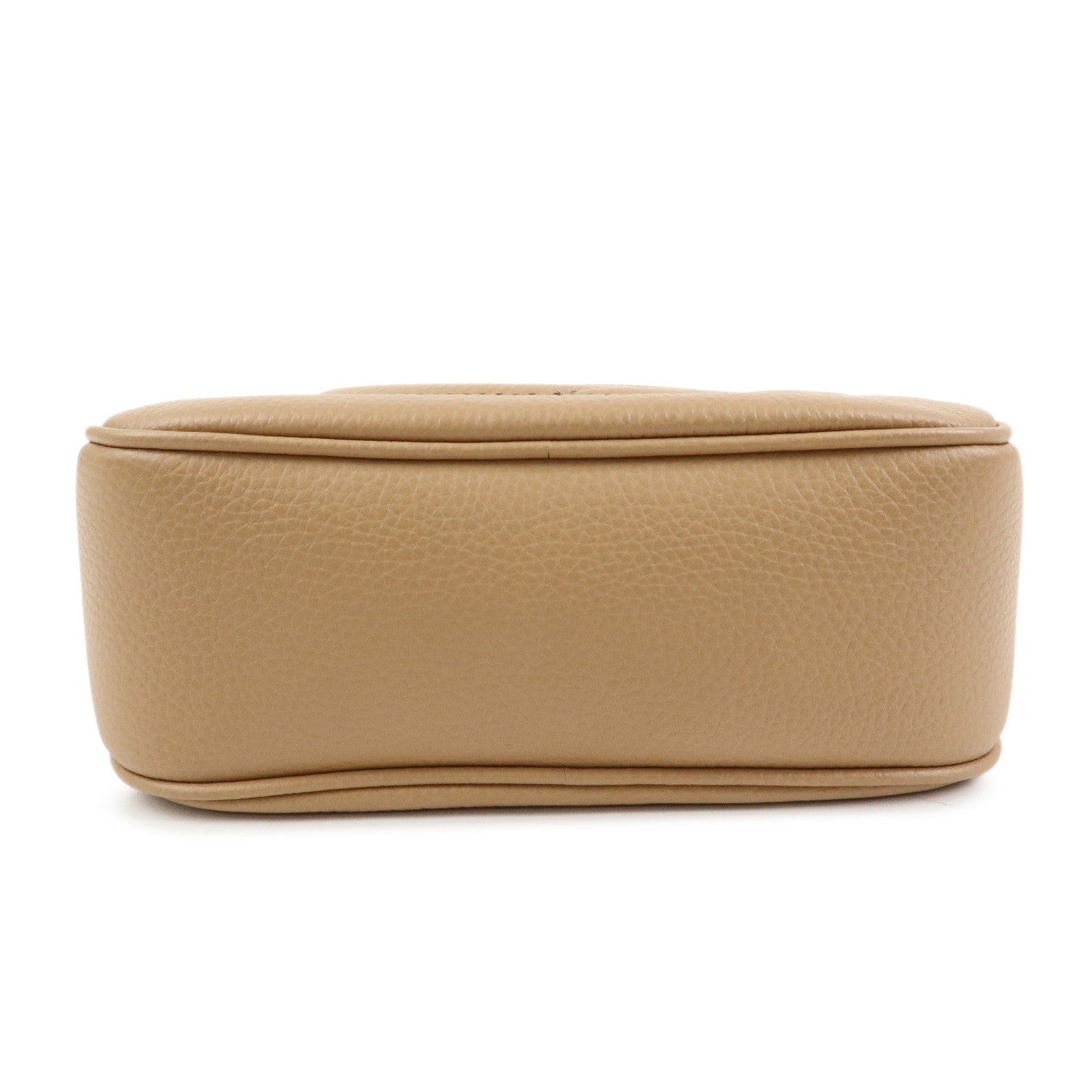GUCCI SOHO Interlocking G Leahter Small Disco Bag Beige 722319