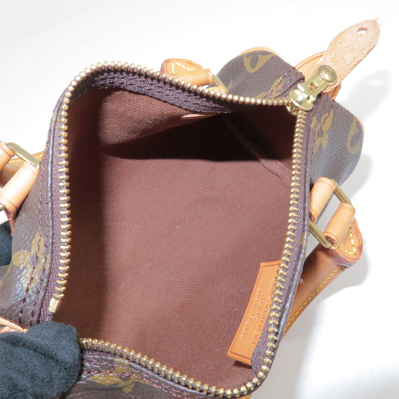 Louis Vuitton Monogram Mini Speedy Hand Bag Brown M41534