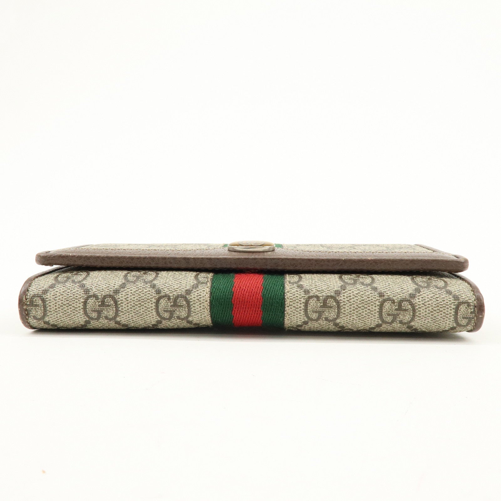 GUCCI Sherry Ophidia GG Supreme Leather Chain Wallet Beige 546592