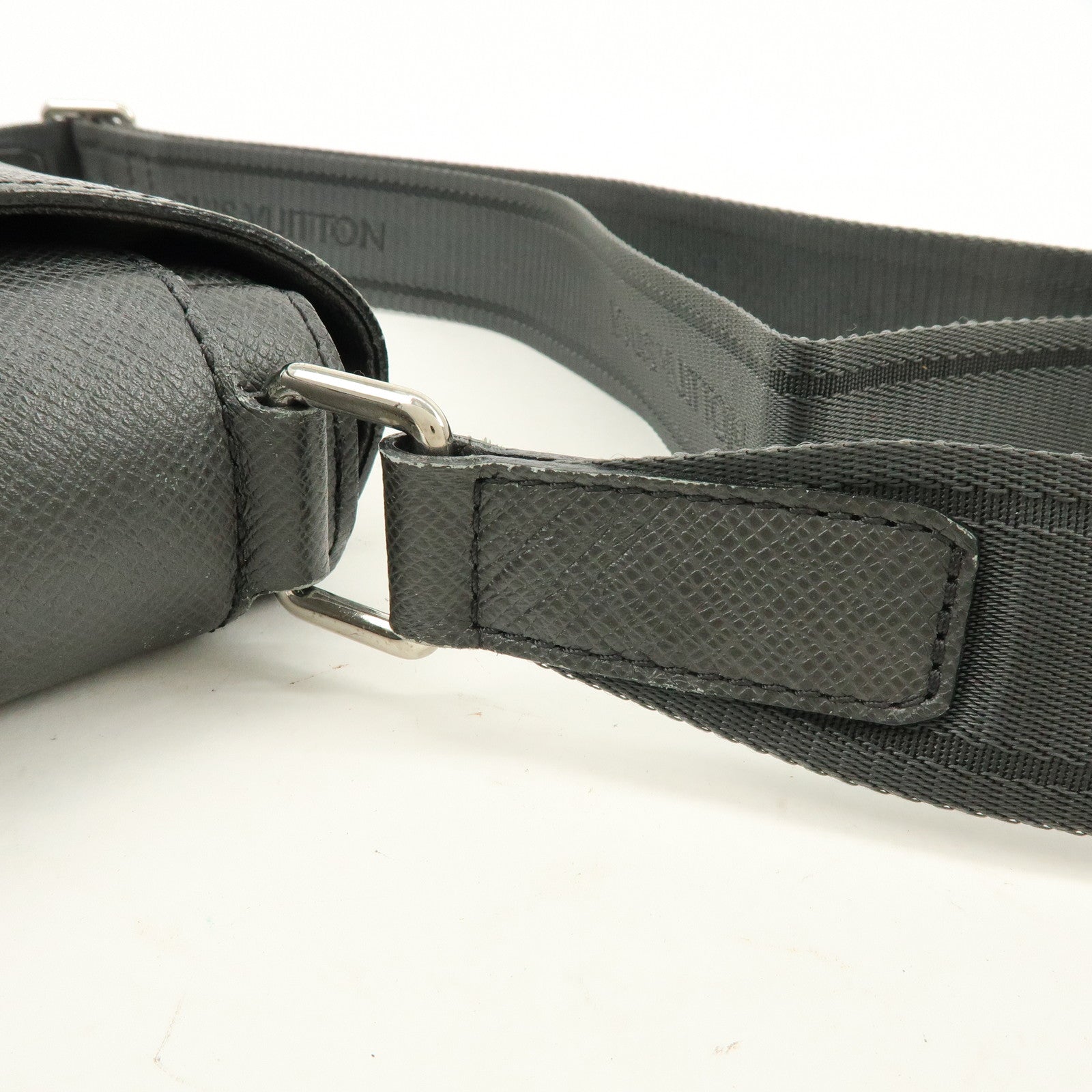 Louis Vuitton Taiga Leather Victor Shoulder Bag Ardoise M30142