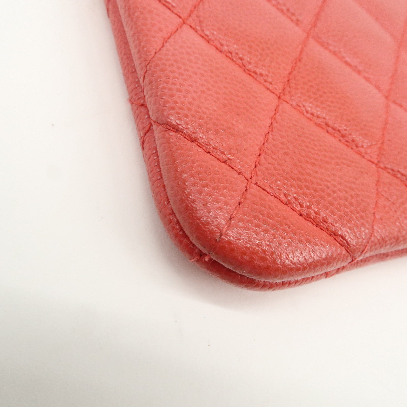 CHANEL Matelasse Caviarskin Classic Mini Pouch Pink A82365