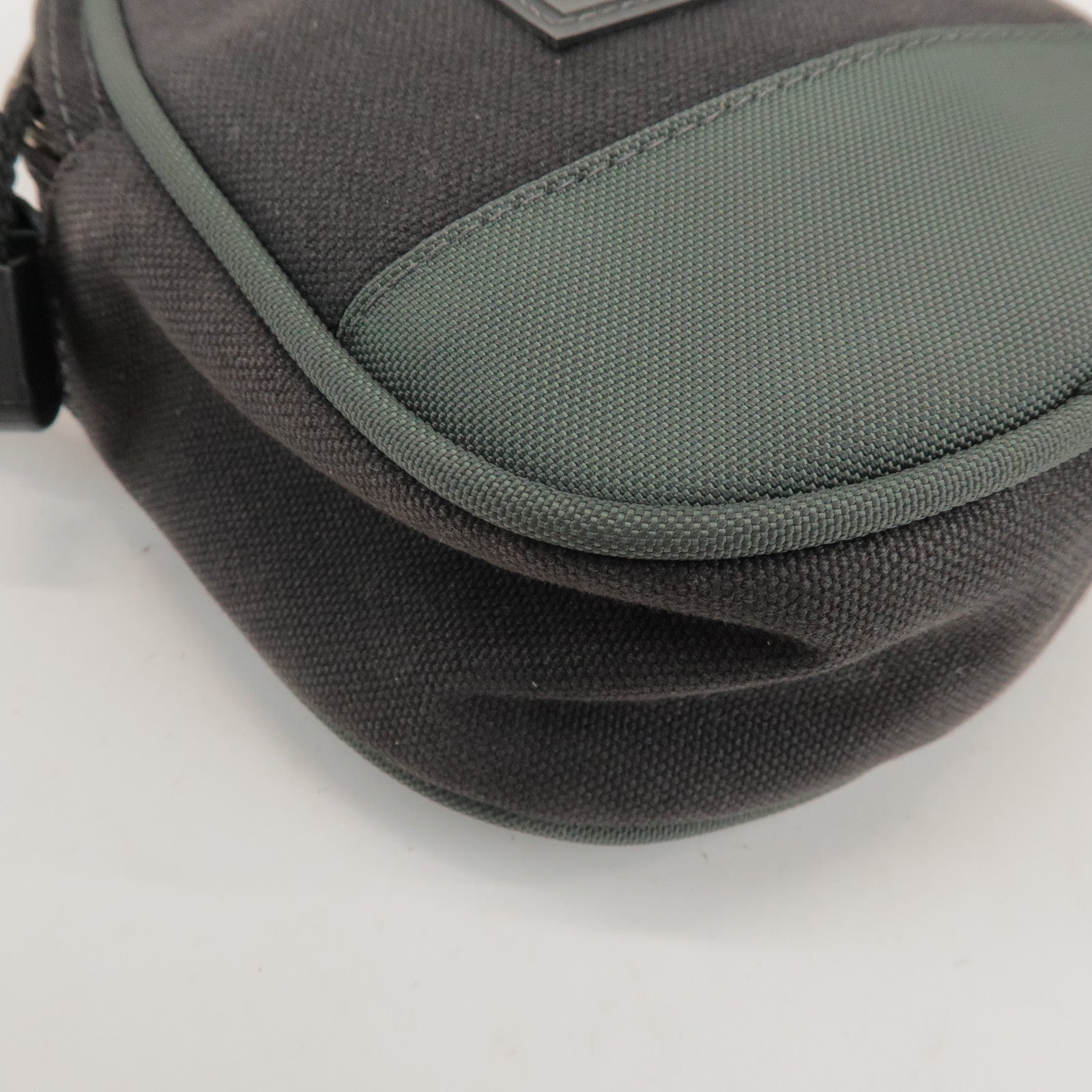 CHANEL Sport Line COCO Mark Canvas Shoulder Bag Black Green A23300