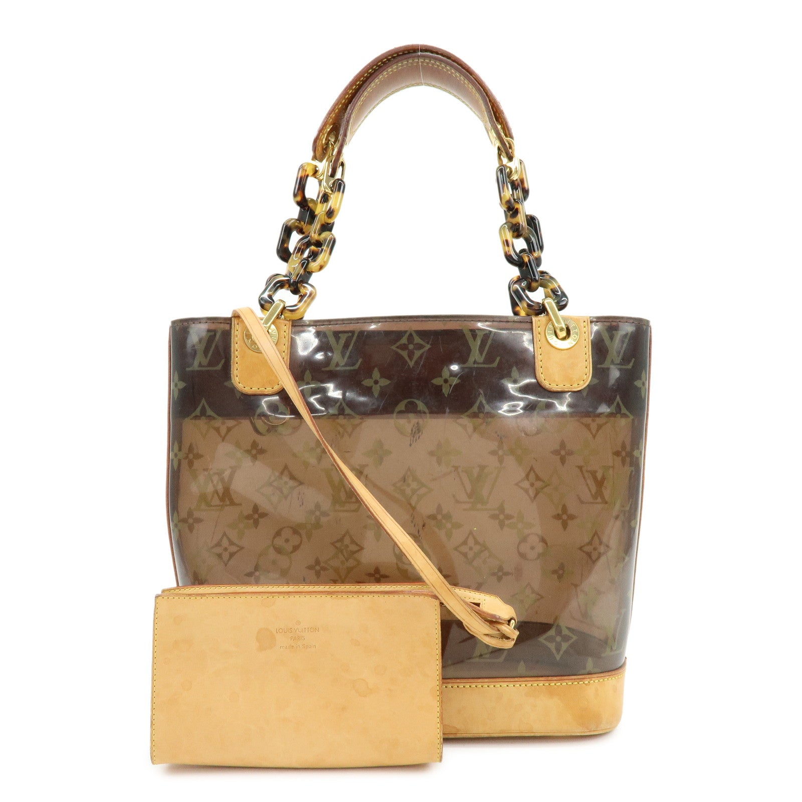 Louis Vuitton Monogram Cabas Ambre PM Tote Bag Clear Brown M92502
