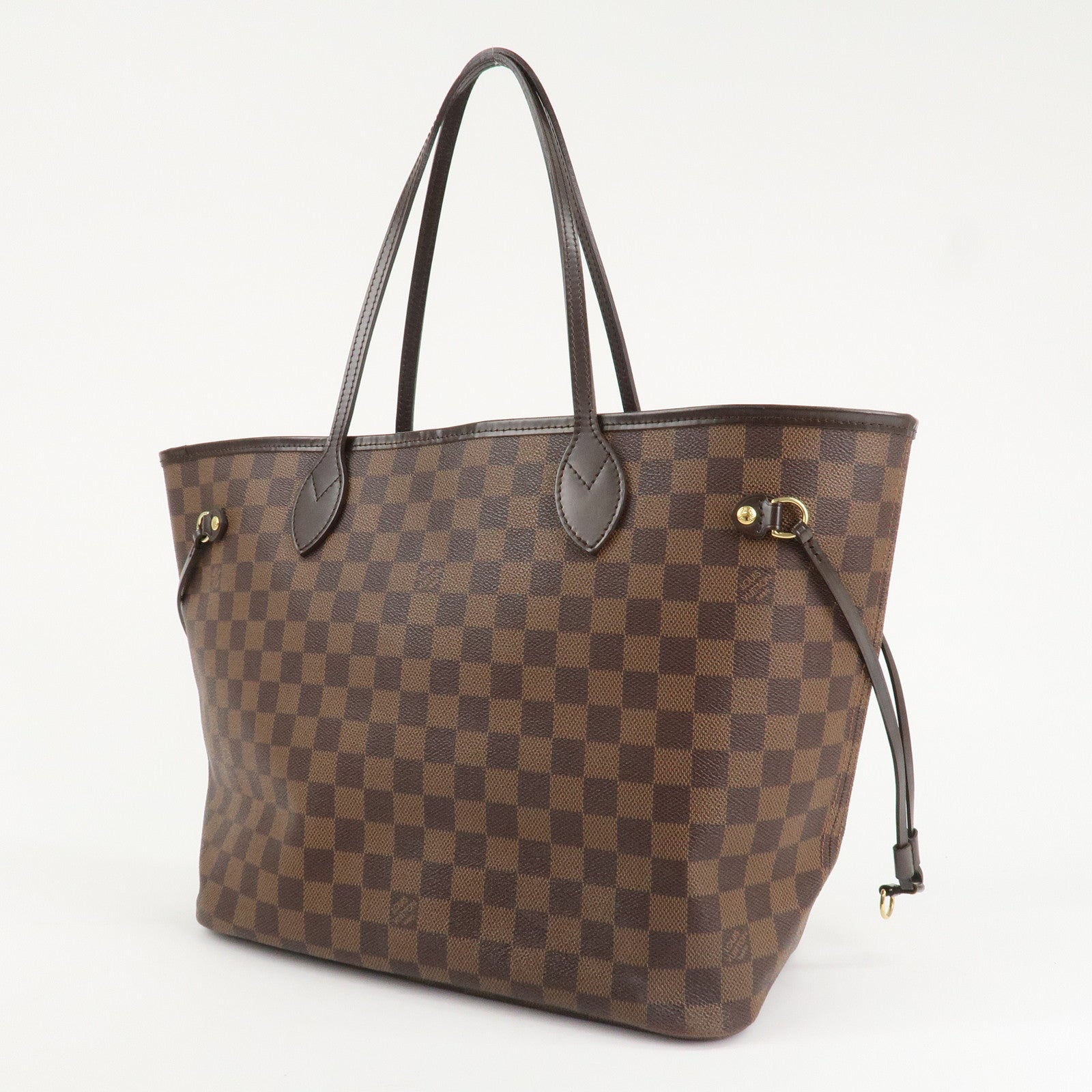 Louis Vuitton Damier Ebene Canvas Neverfull MM Tote Bag N51105 Used