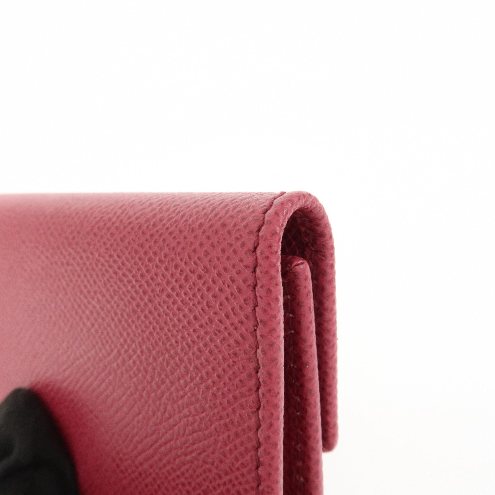 Ferragamo Gancini Leather 6 Ring Key Chain Key Case Red Gold