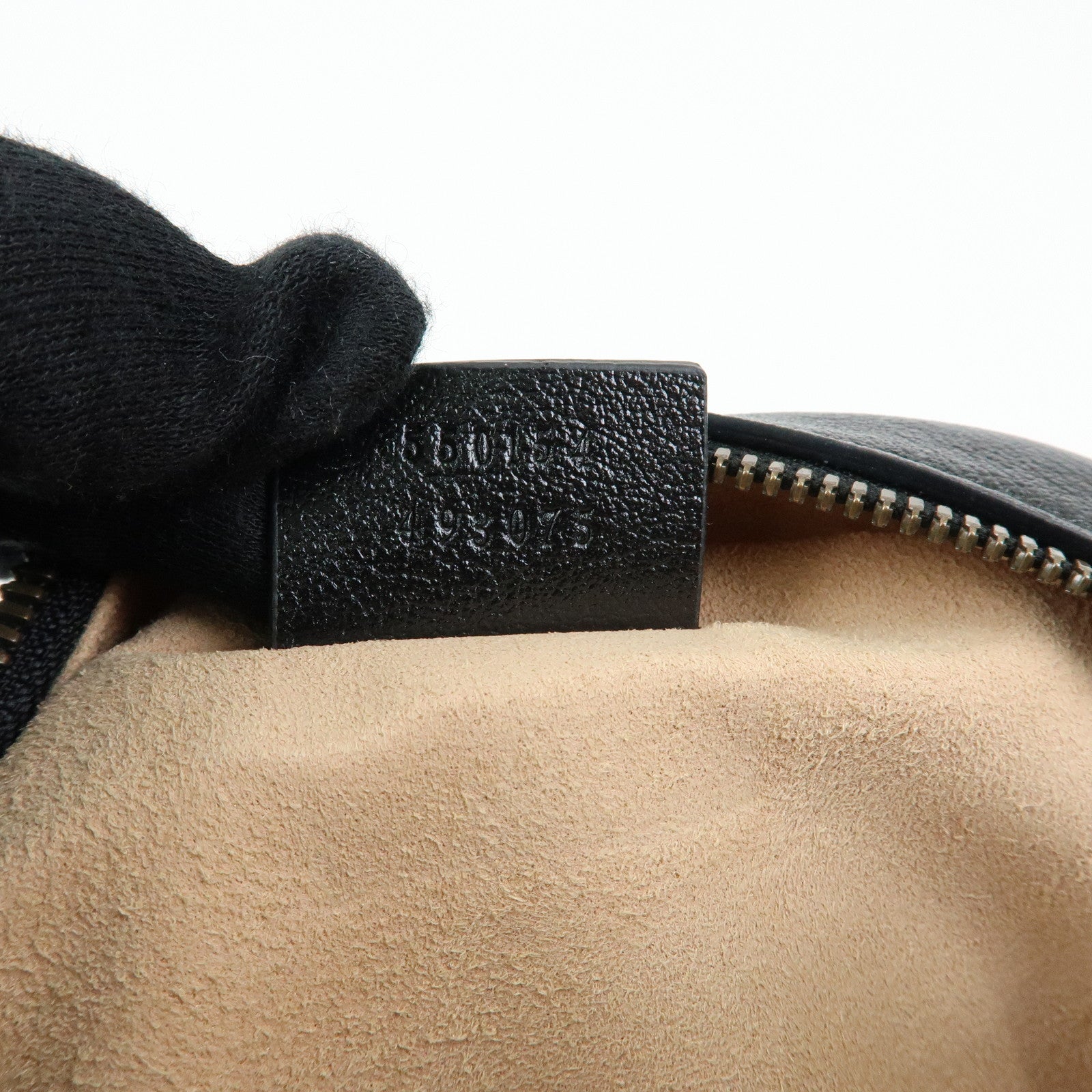 GUCCI GG Marmont Leather Chain Shoulder Bag Black Beige 550154