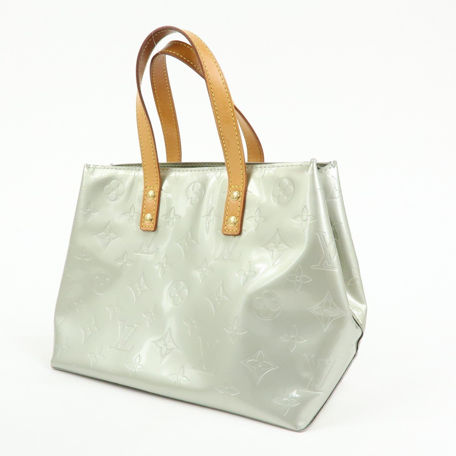 Louis Vuitton Monogram Vernis Reade PM Hand Bag Gris Gray M91145
