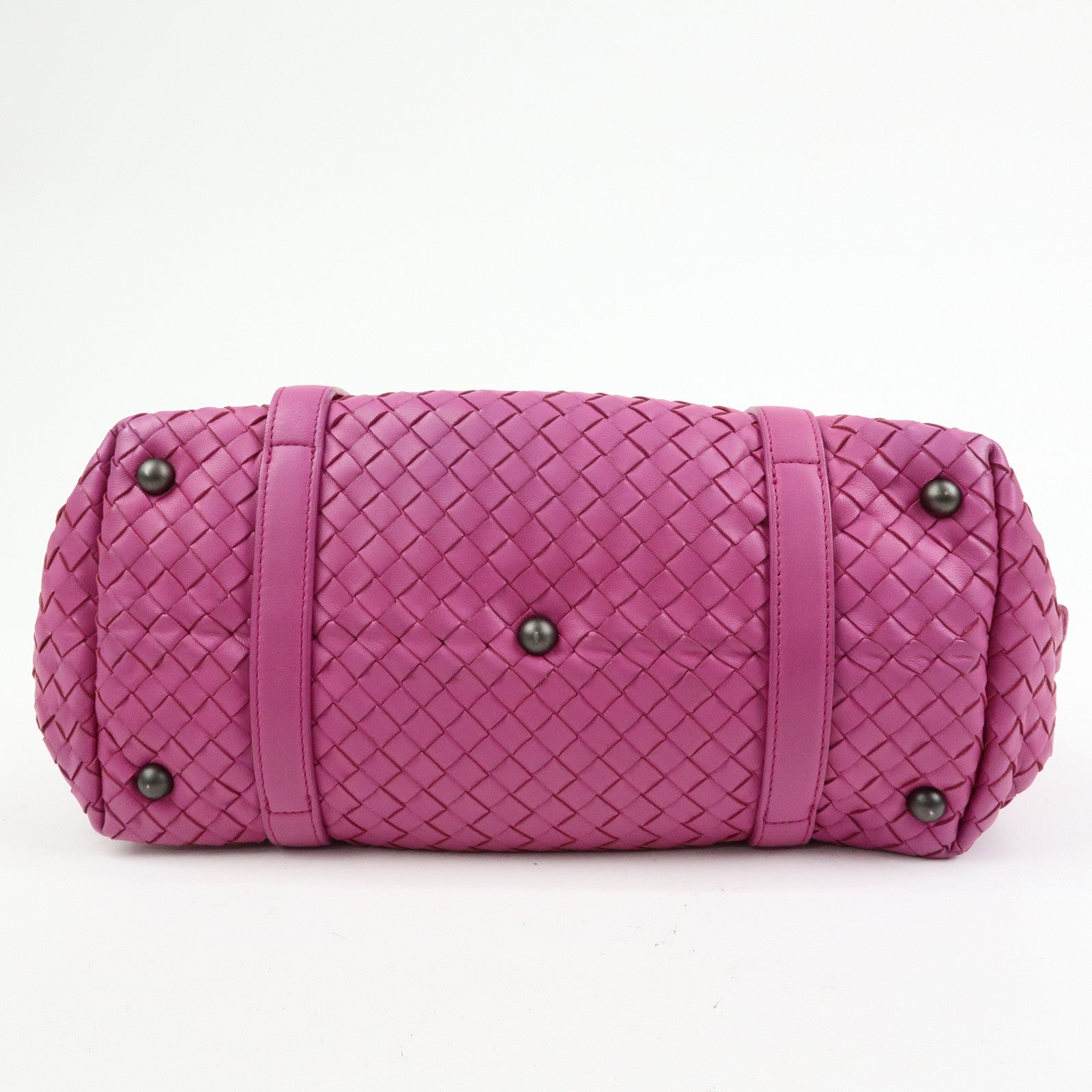 BOTTEGA VENETA Intrecciato Nappa Leather Boston Bag Pink 272801