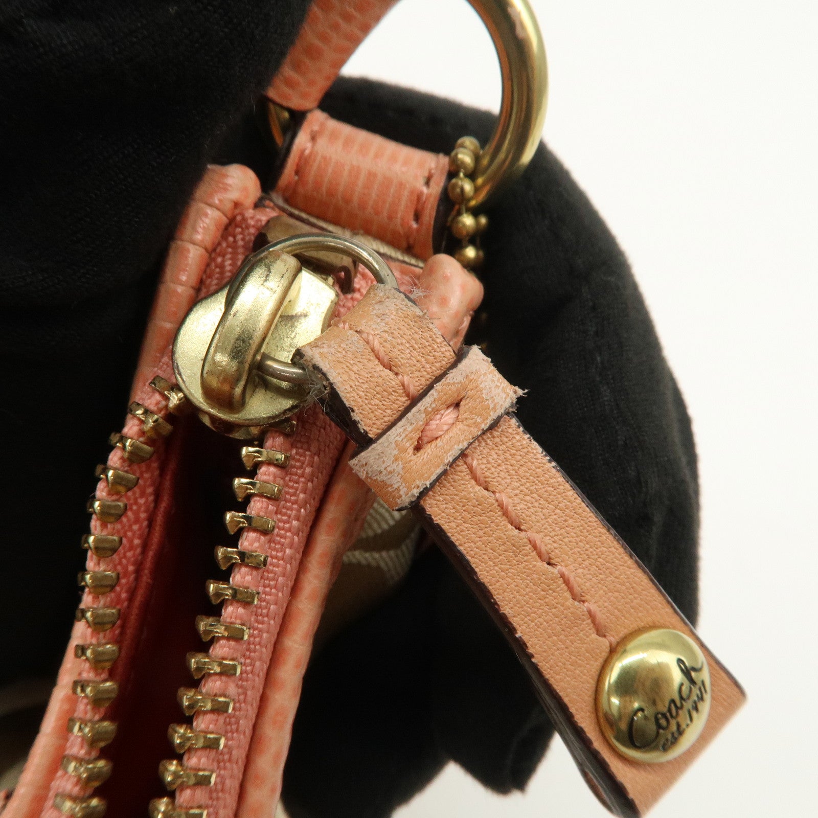 COACH Signature Canvas Leather Set of 2 Shoulder Bag Hand Bag