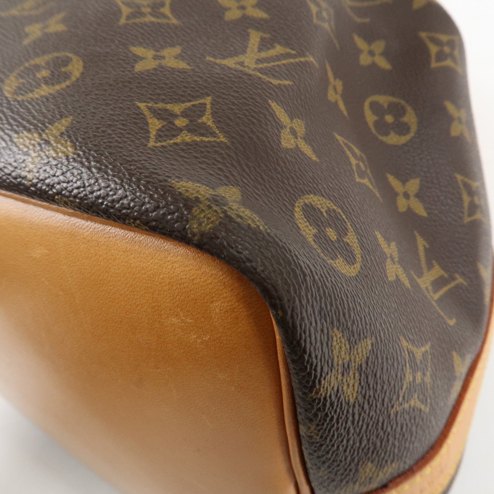 Louis Vuitton Monogram Canvas Petit Noe Shoulder Bag Brown M42226 Used