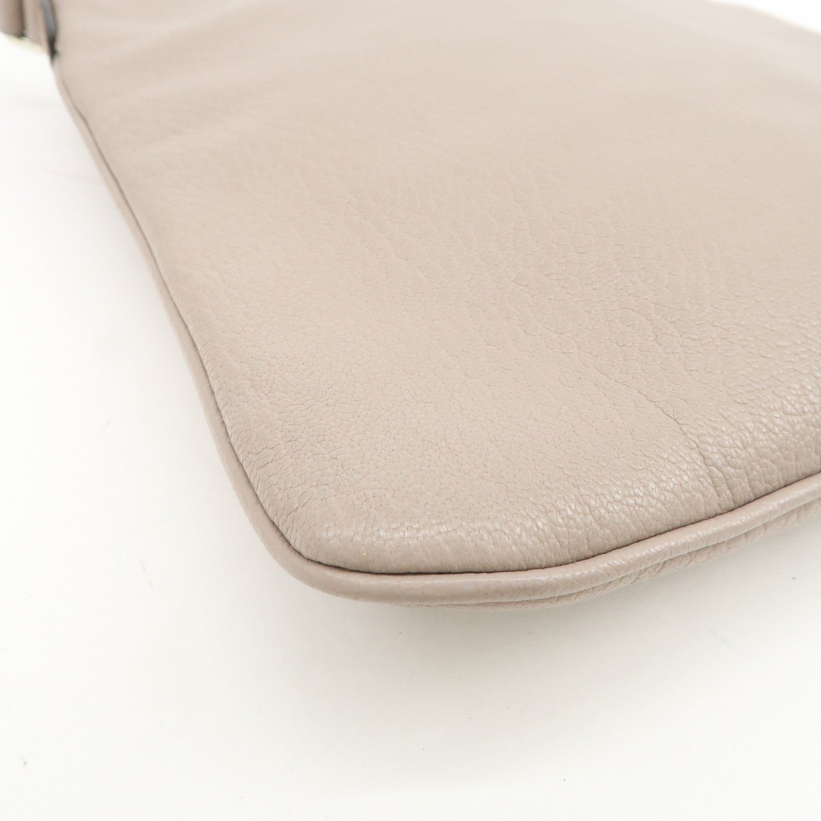 LOEWE Anagram Logo Leather Shoulder Bag Crossbody Bag Beige