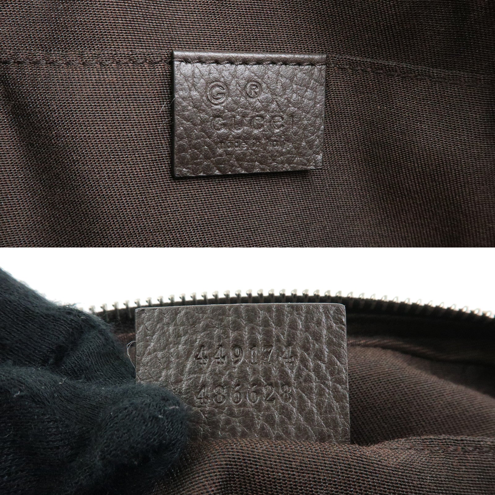 GUCCI GG Canvas Leahter Waist Pouch Body Bag Beige Brown 449174