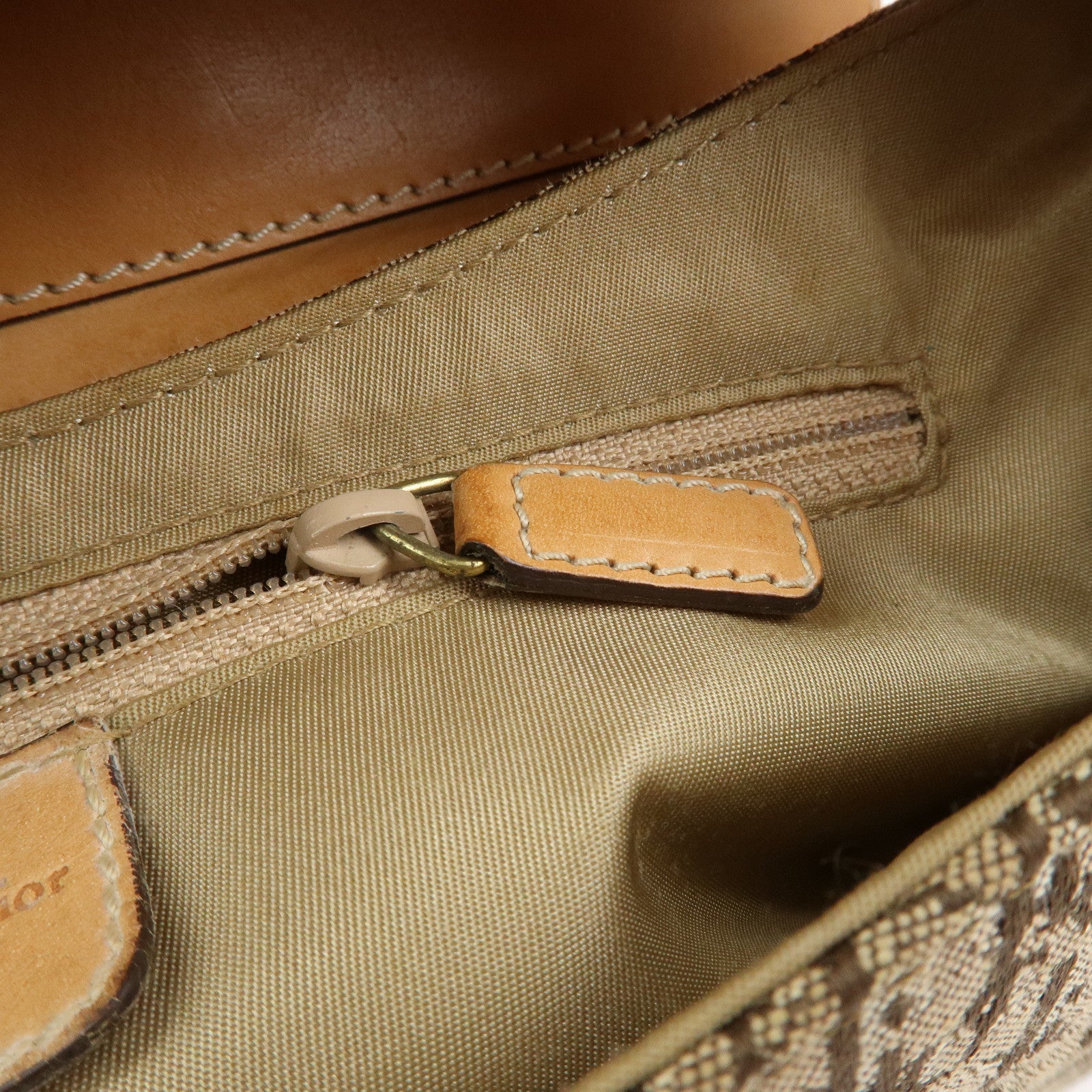 Christian Dior Trotter Street Chic Canvas Leather Shoulder Bag