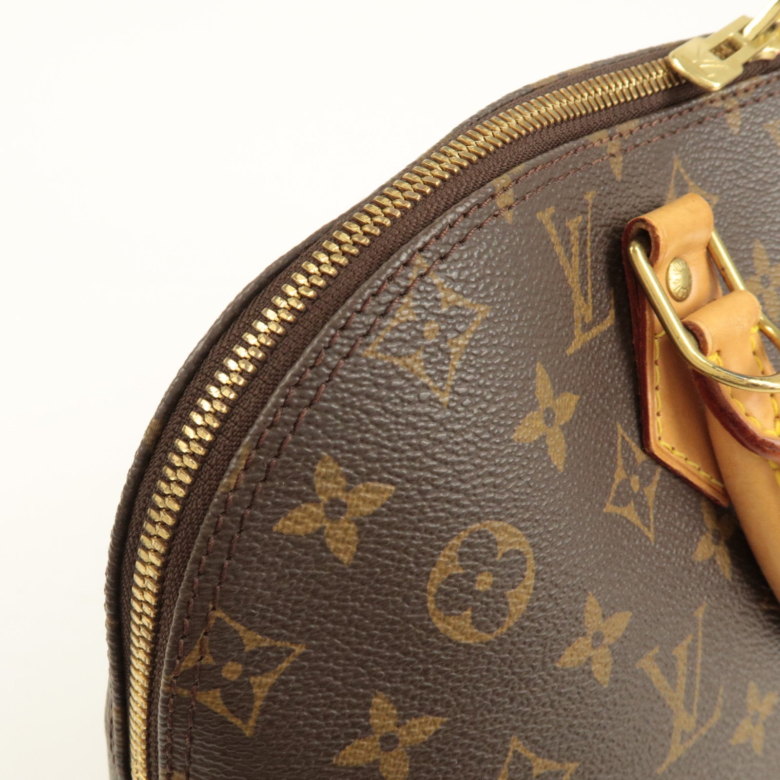 Louis Vuitton Monogram Canvas Alma Hand Bag Brown M51130 Used