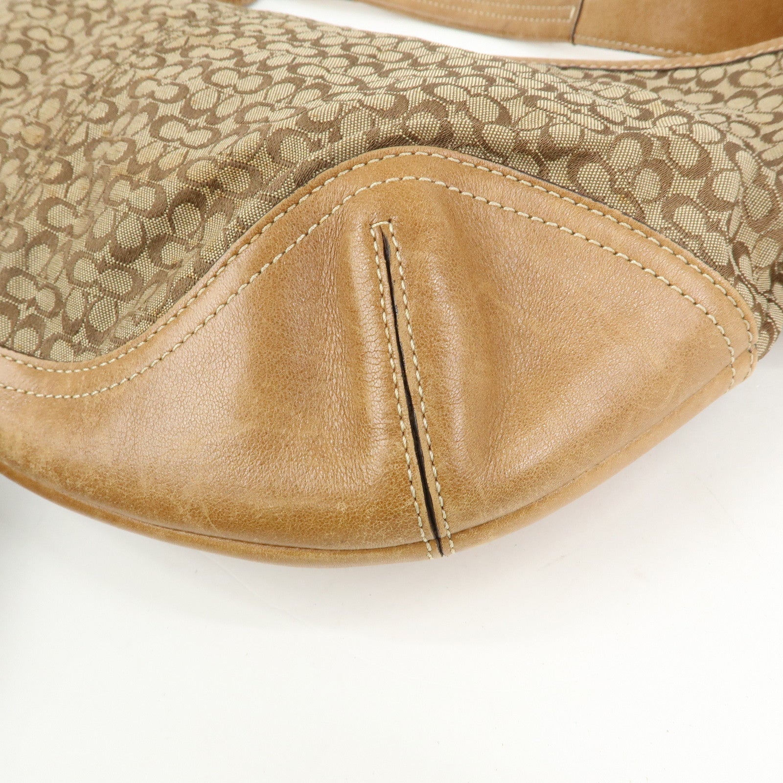 COACH Signature Ergo Set of 2 Leather Canvas Shoulder Bag Brown