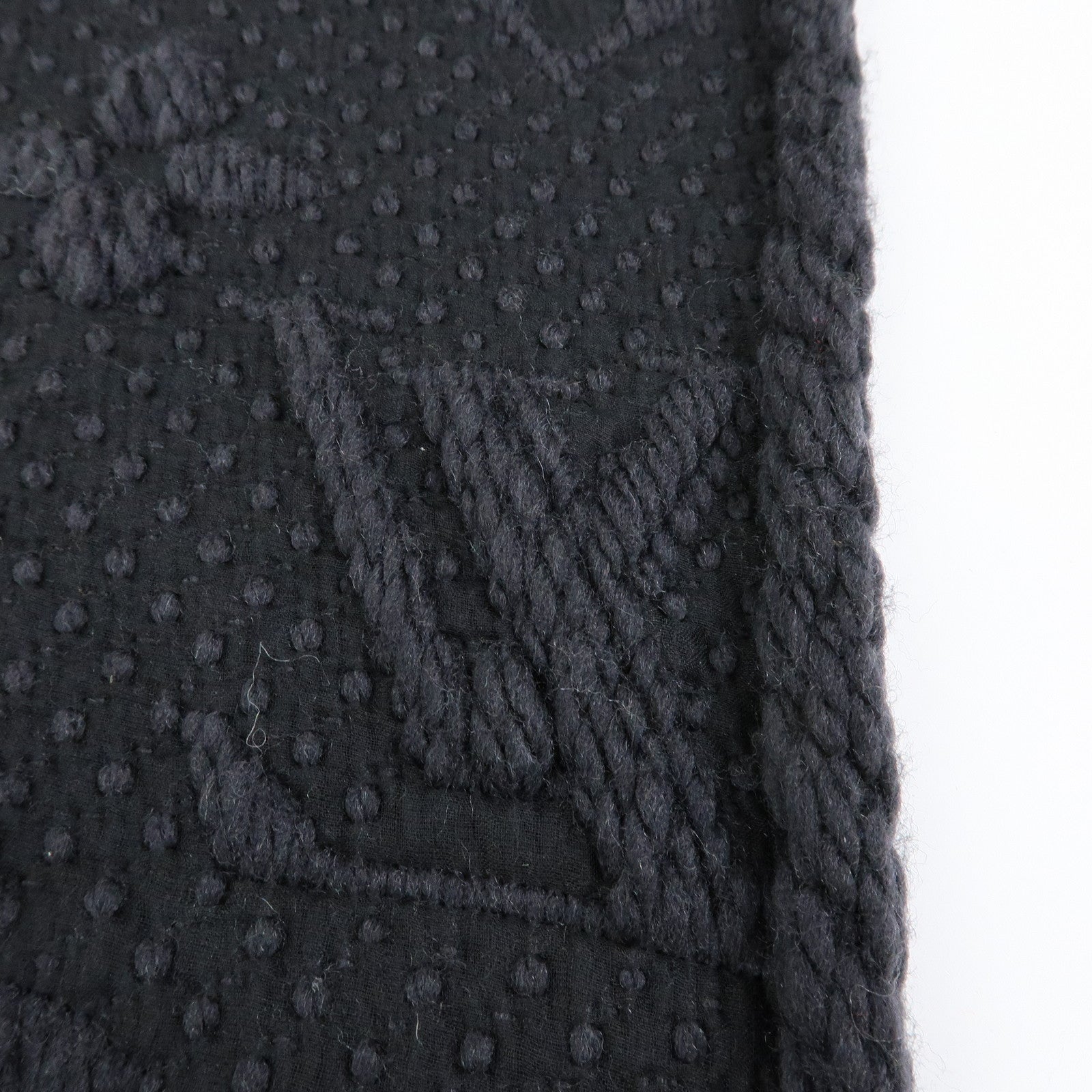 Louis Vuitton Echarpe Logomania Wool Silk Scarf Black M72431