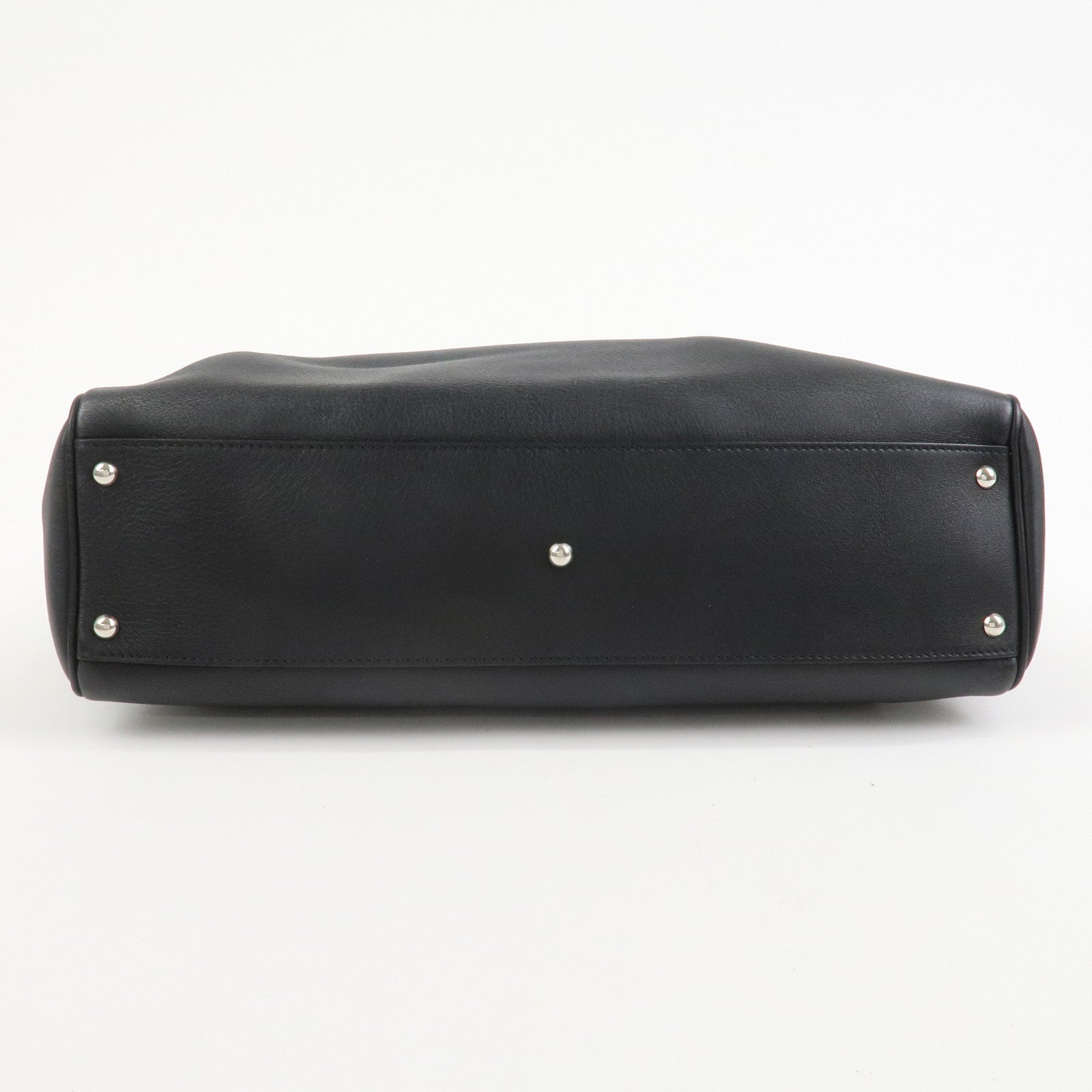 Ferragamo Gancini Leather Shoulder Bag Hand Bag Black