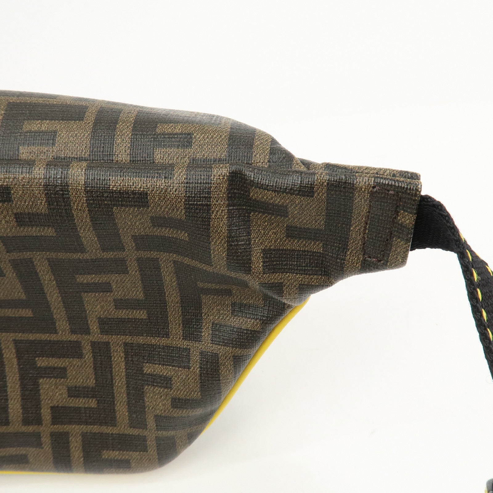 FENDI Zucca Seleria Logo PVC Leather Waist Bag Body Bag 7VA446