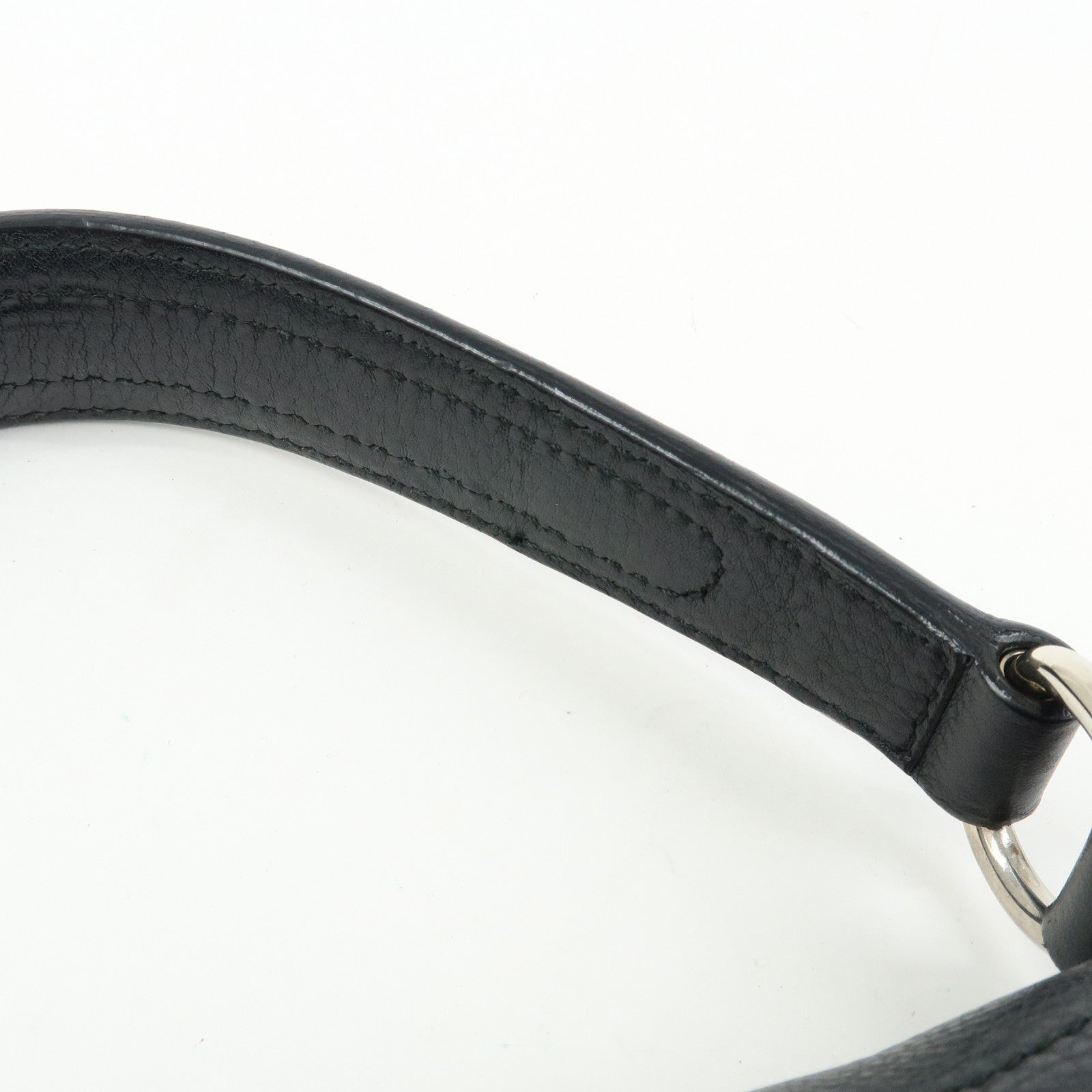 SAINT LAURENT PARIS Muse Two Leather Canvas 2WAY Bag Black 527411