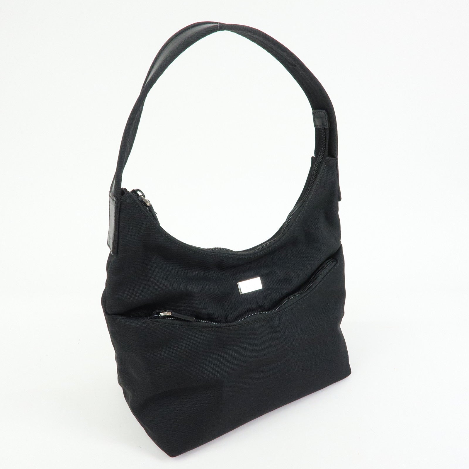 GUCCI Canvas Leather Shoulder Bag Hand Bag Black 001・3386・1705