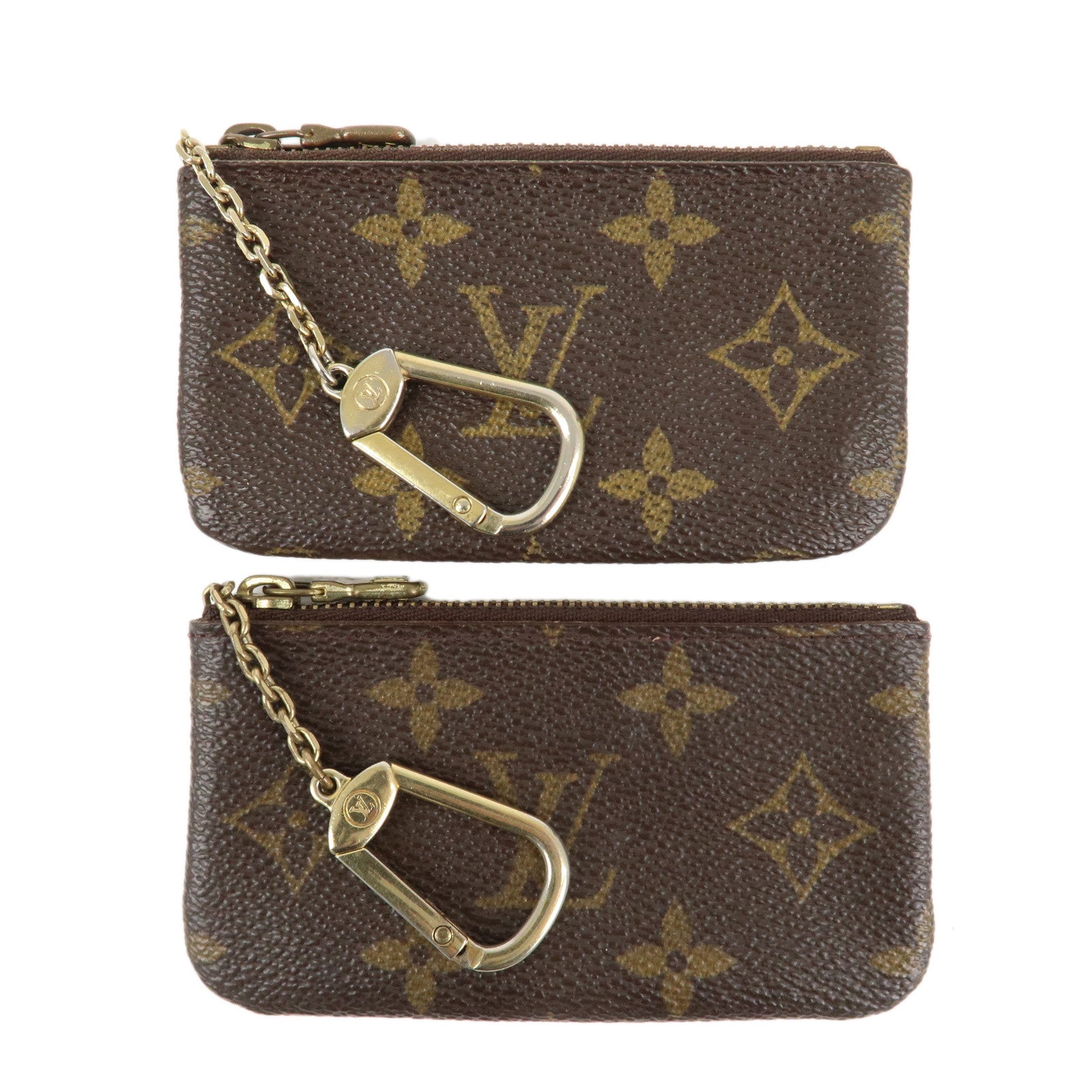 Louis Vuitton Set of 2 Monogram Canvas Coin Case Brown M62650 Used