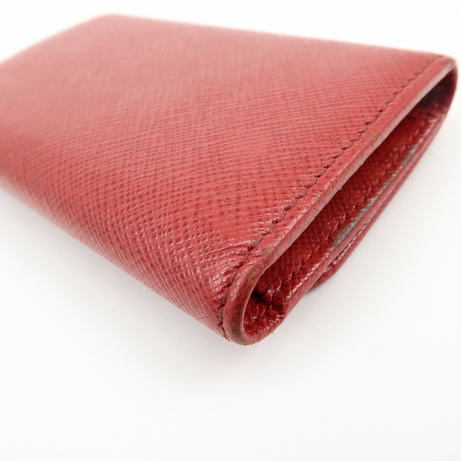 PRADA Set of 2 Saffiano Leather Key Case Red 1PG004/1PG222