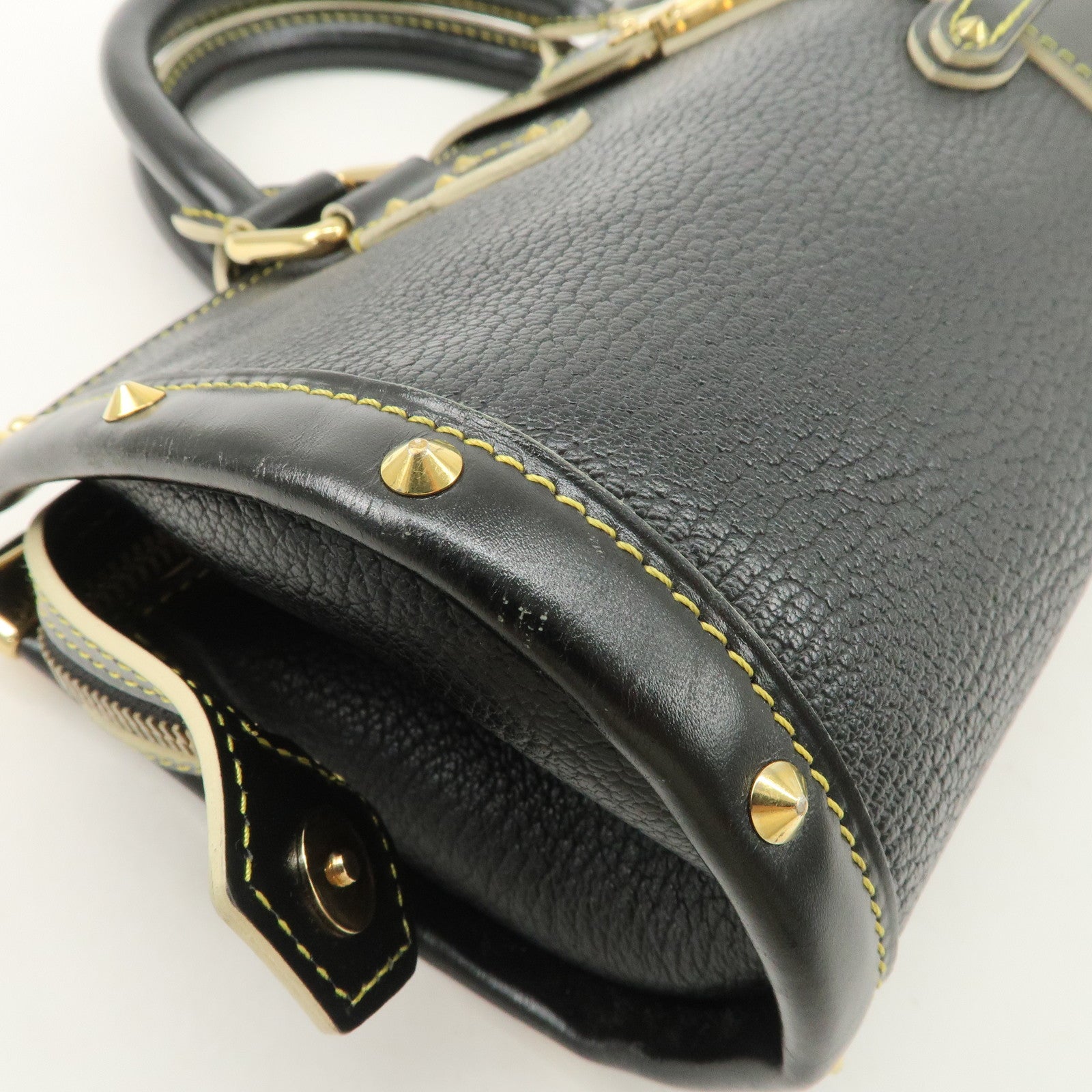 Louis Vuitton Suhari Leather Epanui PM Hand Bag Noir M91851 Used