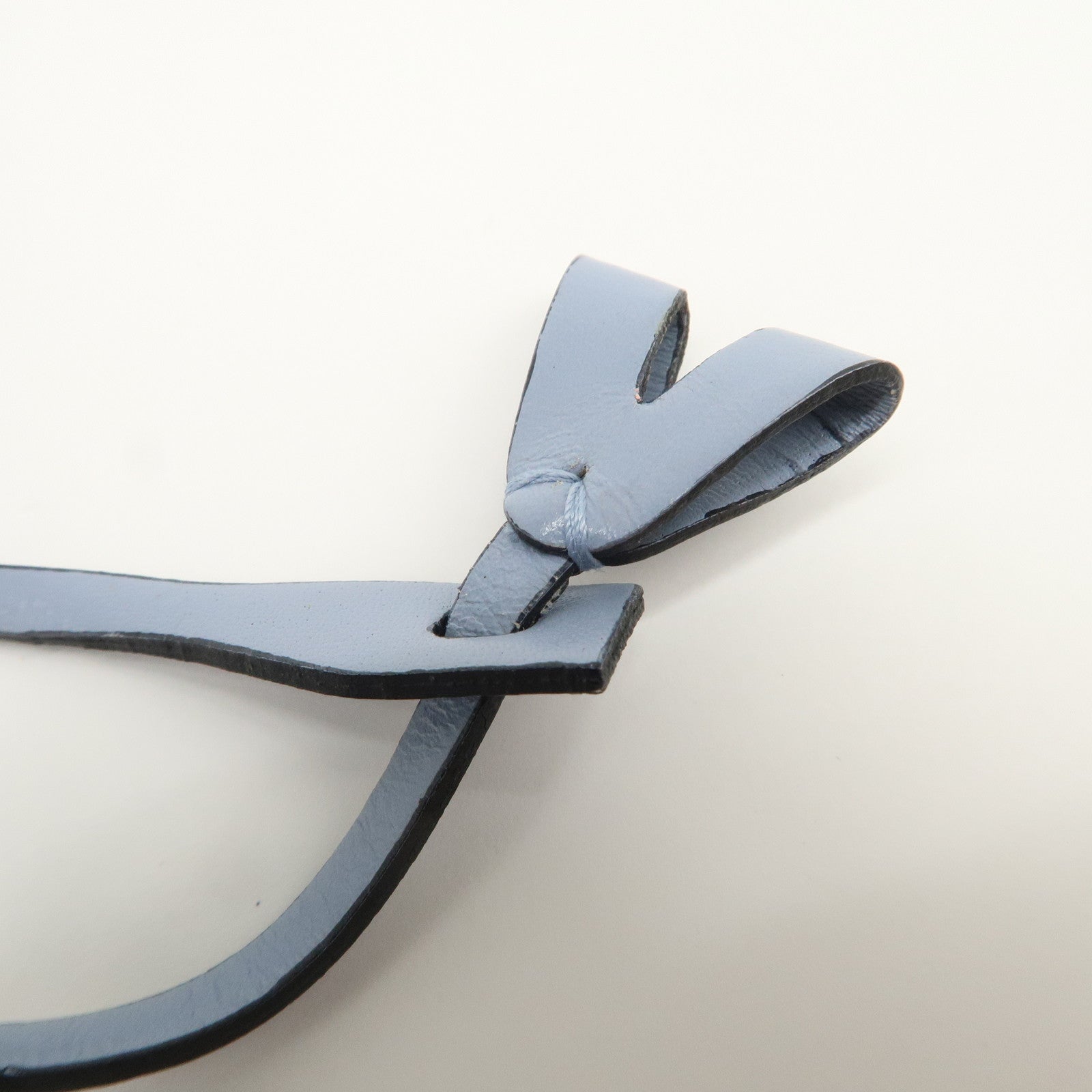 PRADA Logo Leather Shoulder Bag Crossbody Bag Light Blue