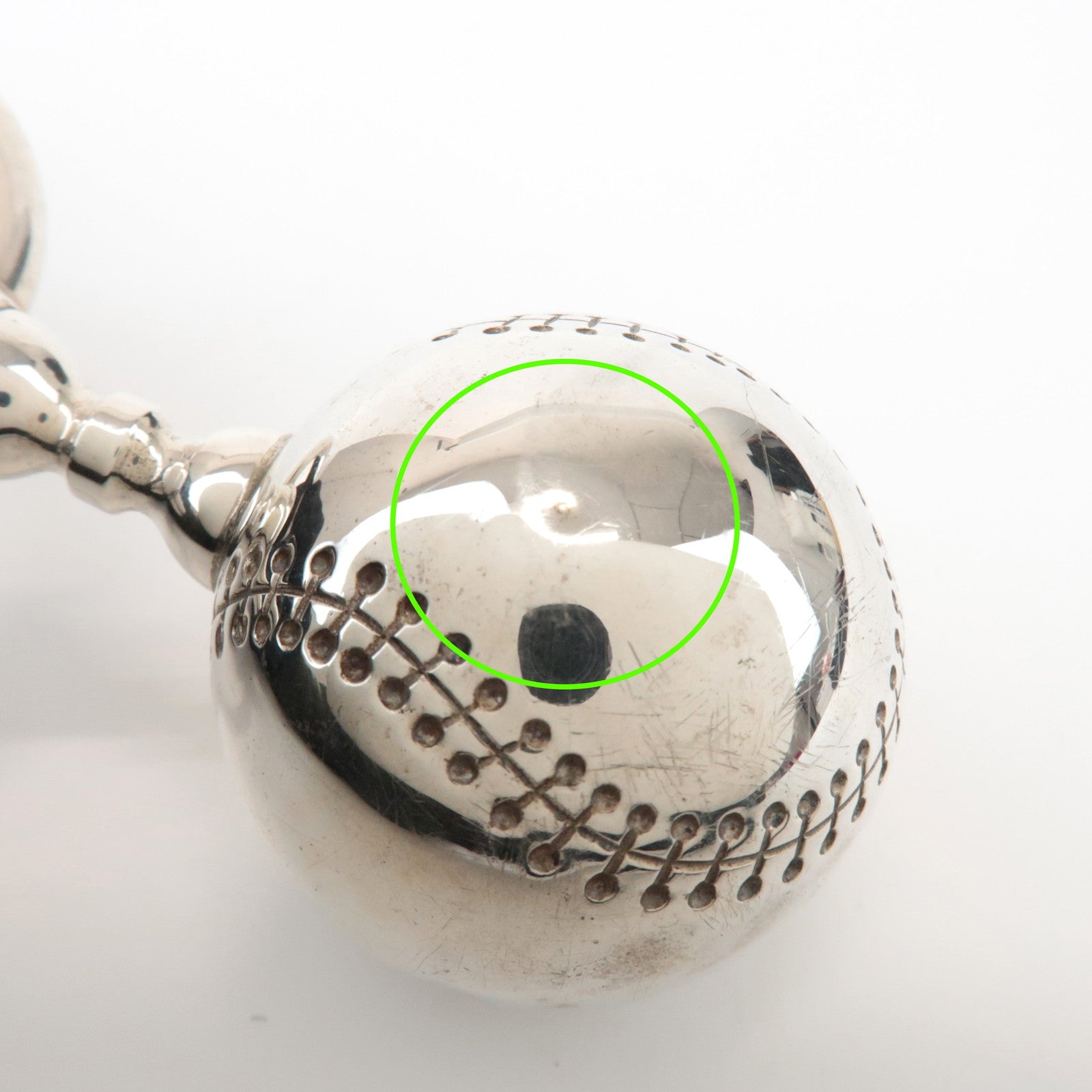 Tiffany & Co SV925 Baseball Rattle Silver