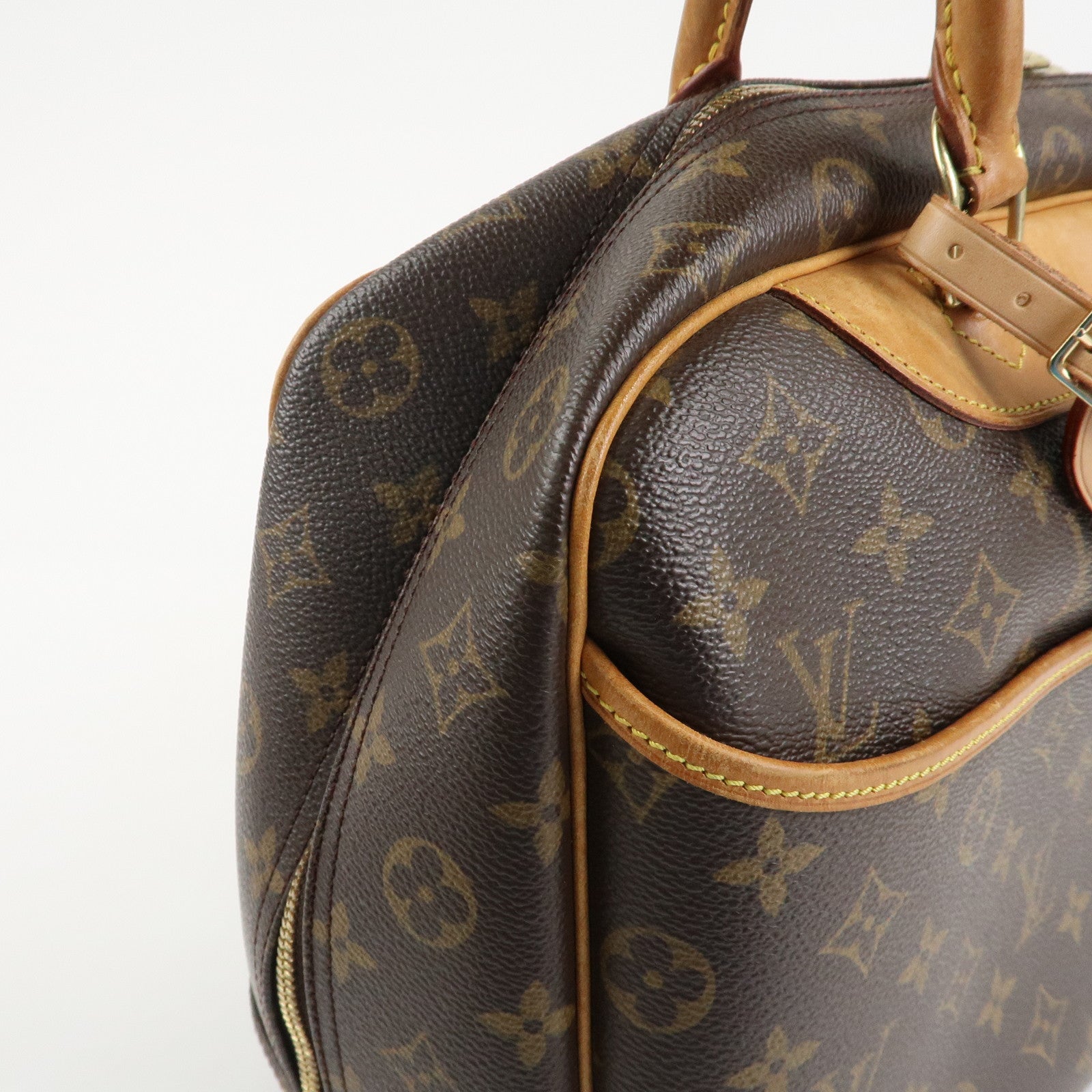 Louis Vuitton Leather Canvas Monogram Deauville Hand Bag M47270 Used