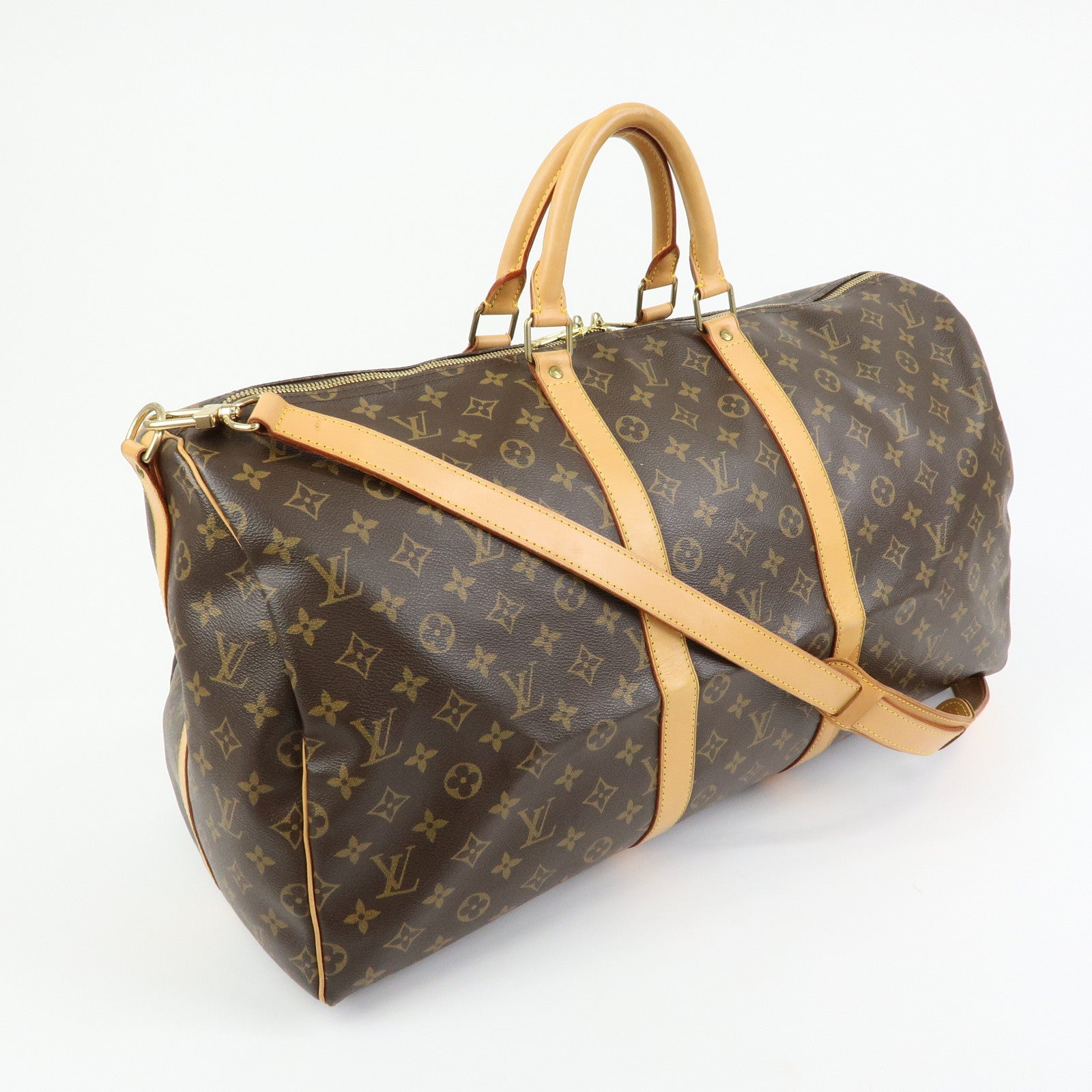 Louis Vuitton Monogram Keep All Bandouliere 55 Boston Bag M41414