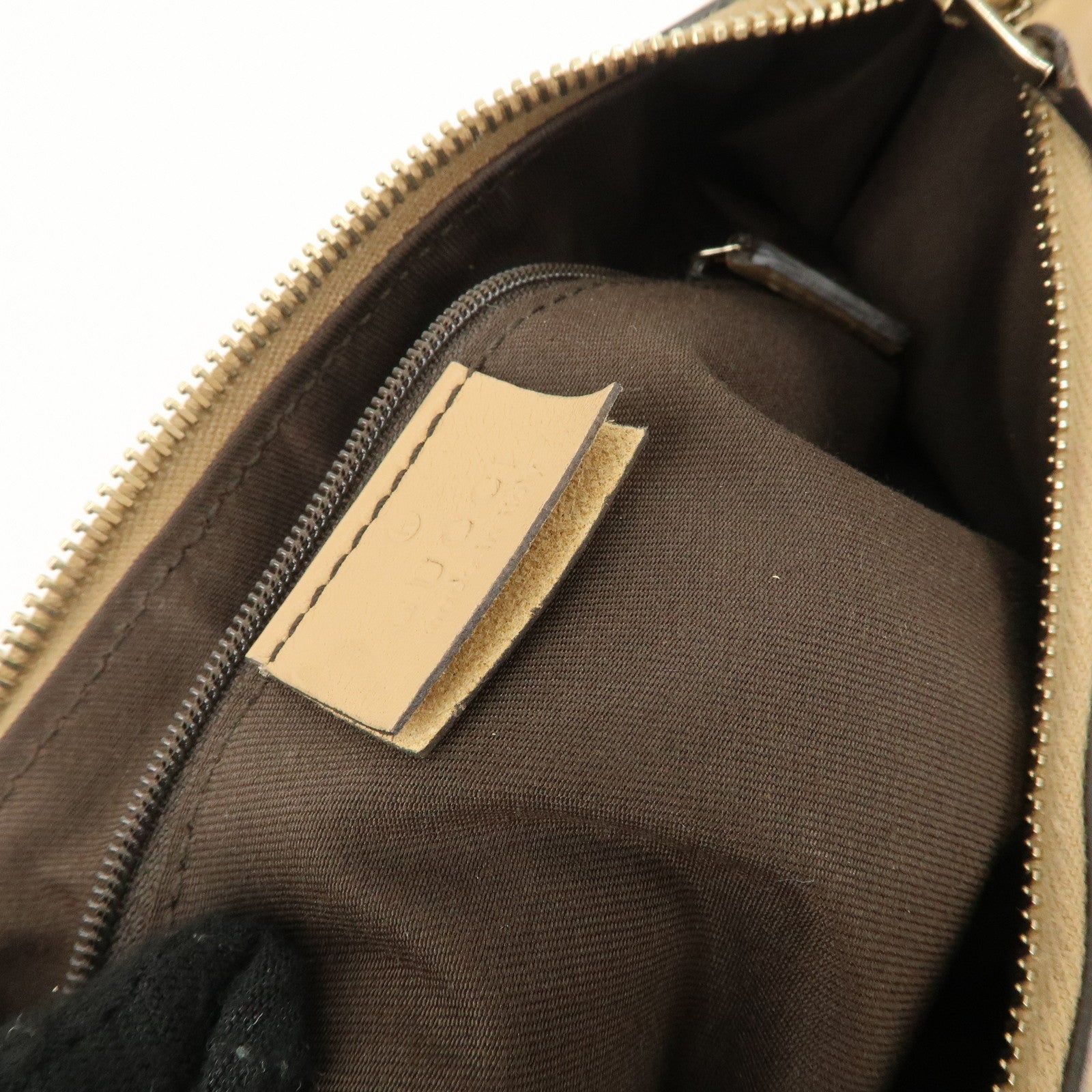 GUCCI Abbey GG Canvas Leather Shoulder Bag Beige 190525 Used