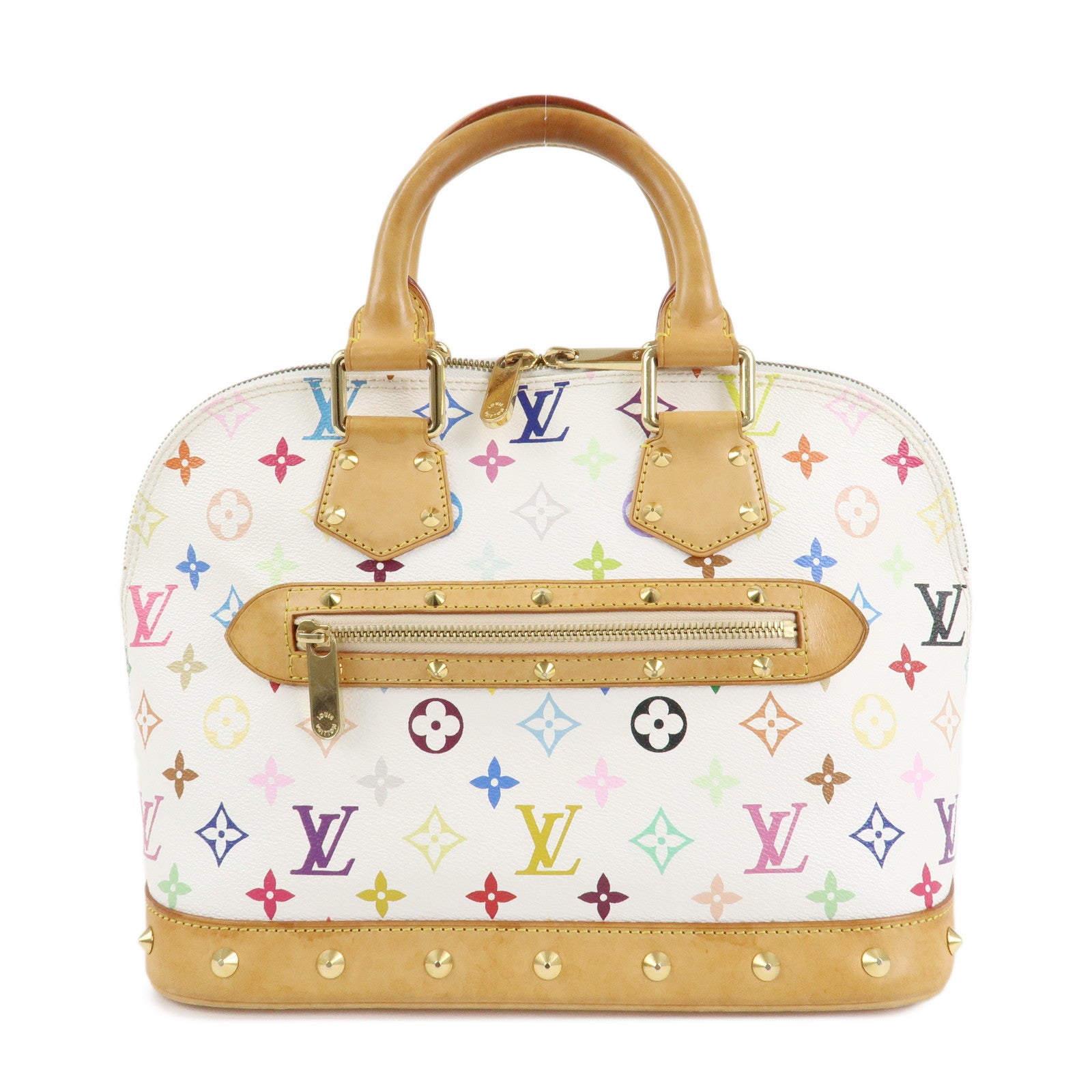 Louis Vuitton Monogram Multicolor Alma PM Hand Bag Blanc M92647 Used