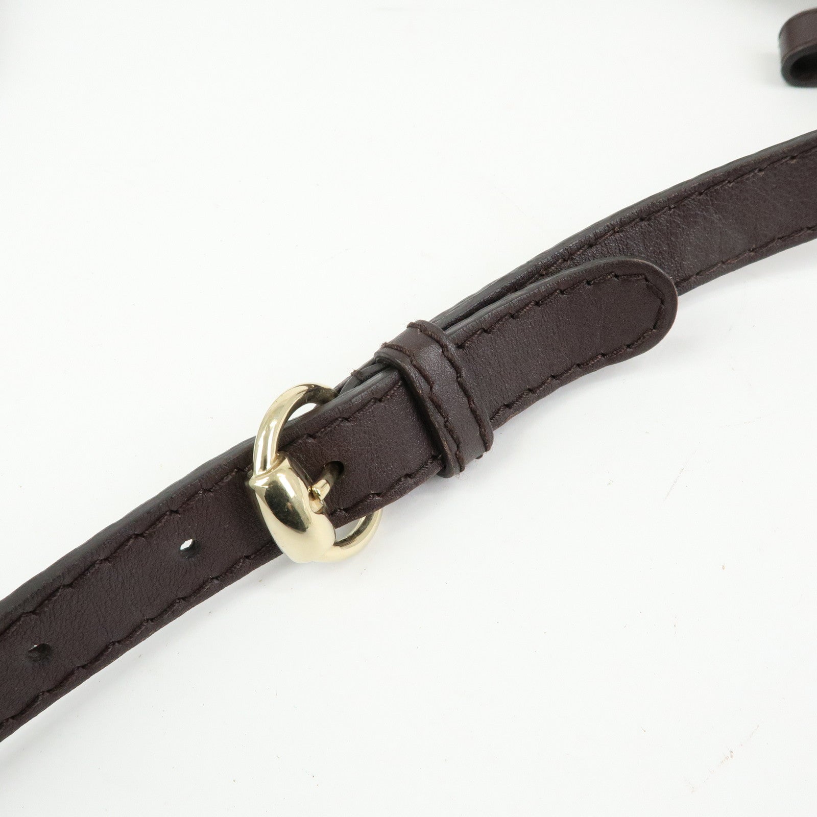 GUCCI Lovely Heart Guccissima Leather Shoulder Bag Brown 257072