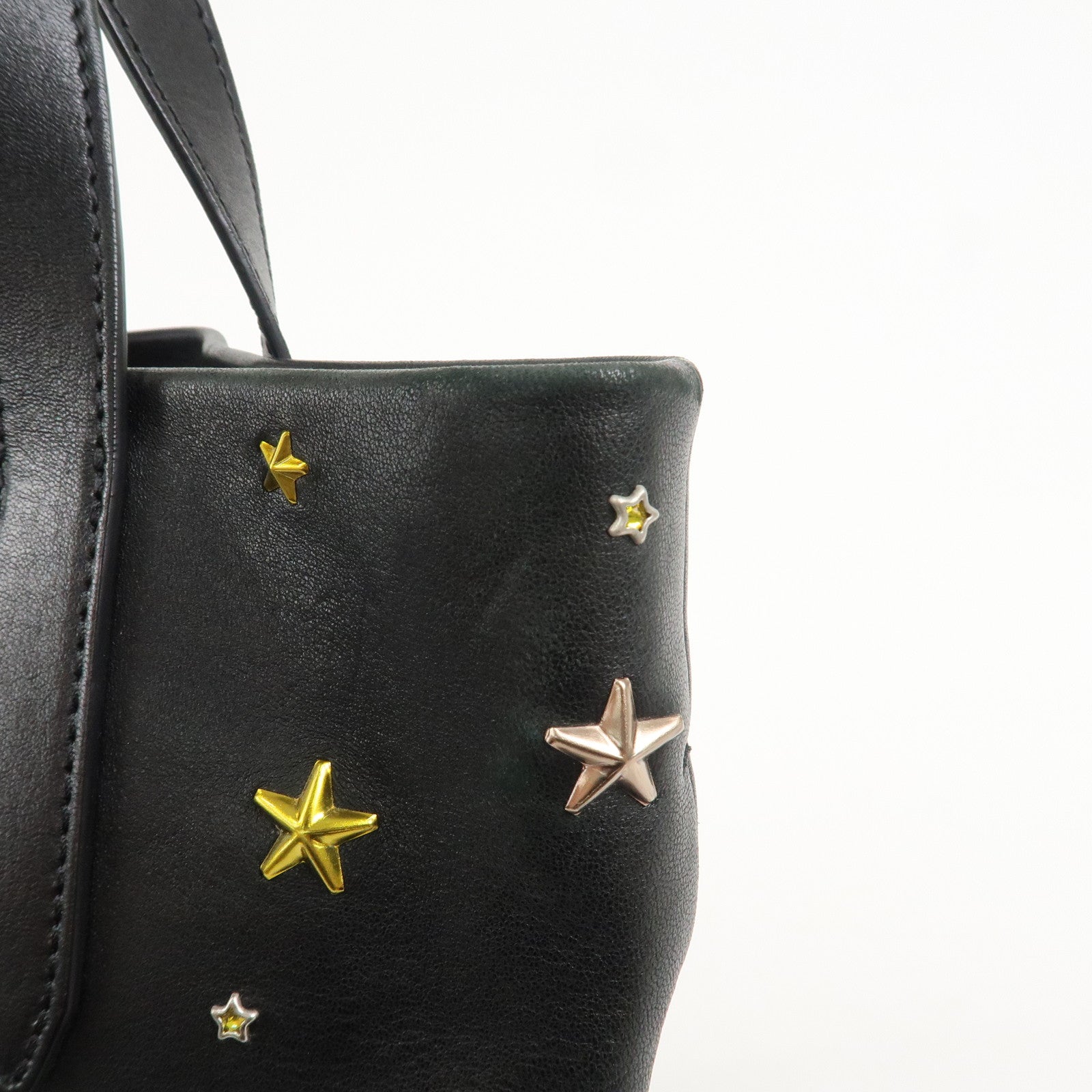 JIMMY CHOO Studs Leather 2Way Bag Shoulder Bag Japan Ltd