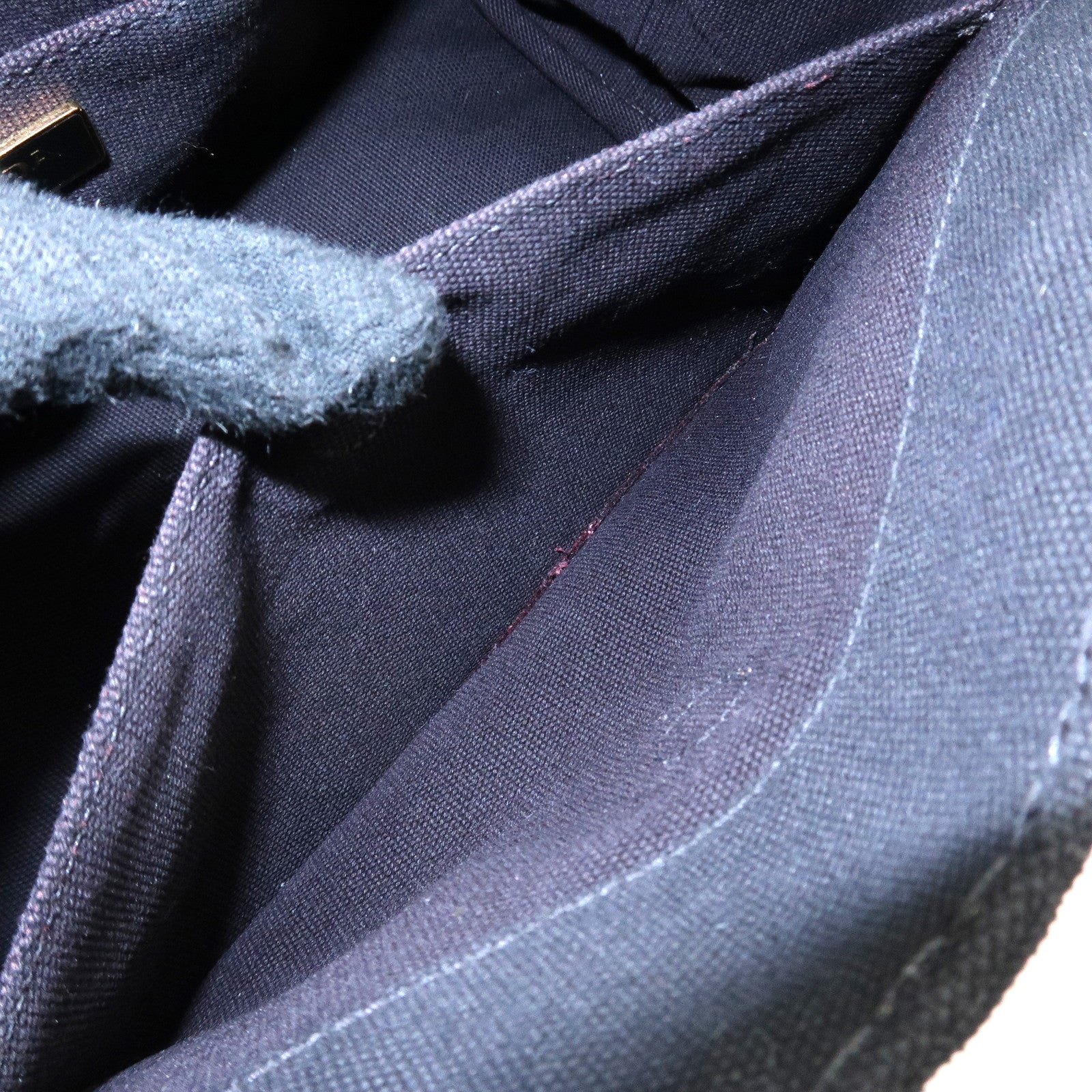 PRADA Canapa Mini Canvas 2Way Bag Hand Bag Shoulder Bag Black 1BG439 Used