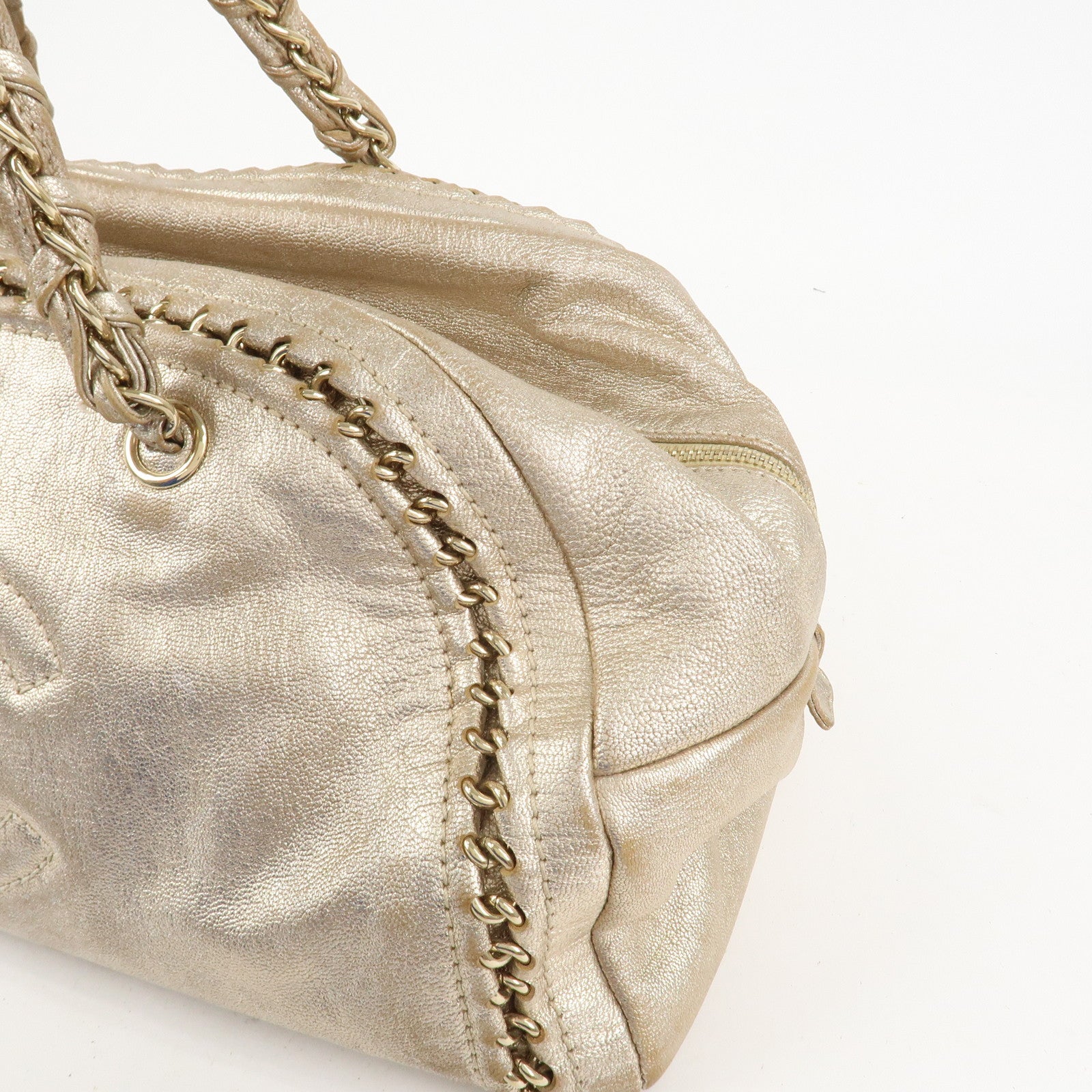 CHANEL Luxury Line COCO Mark Leather Boston Bag Shoulder Bag A31405