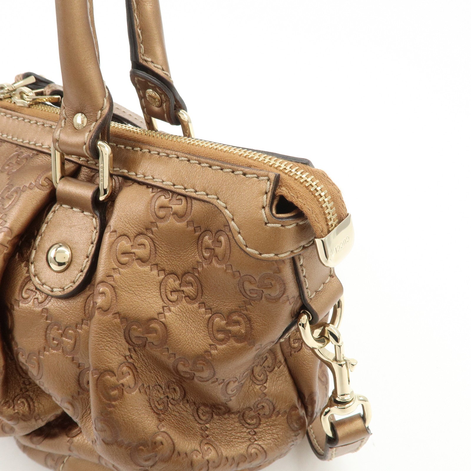 GUCCI Sukey Guccissima Leather 2Way Shoulder Bag Brown 247902
