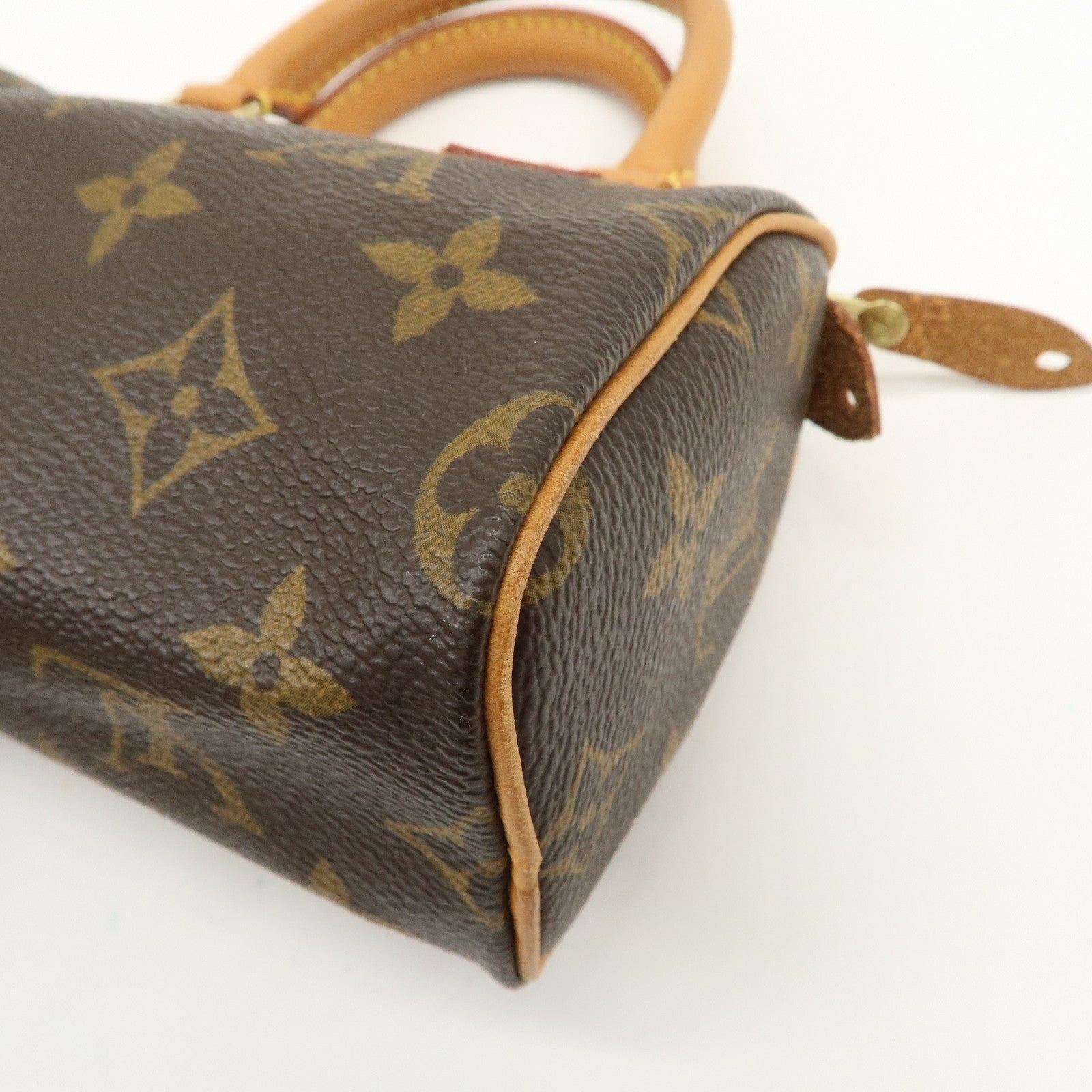 Louis Vuitton Monogram Mini Speedy Hand Bag & Strap Brown M41534