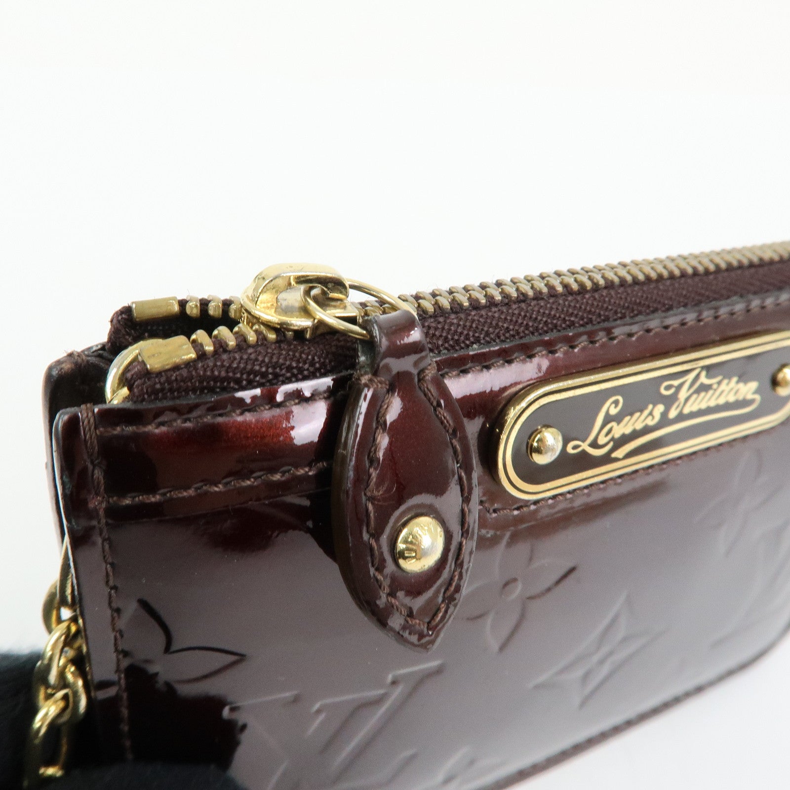 Louis Vuitton Vernis Pochette Cles NM Coin Case Amarante M93557