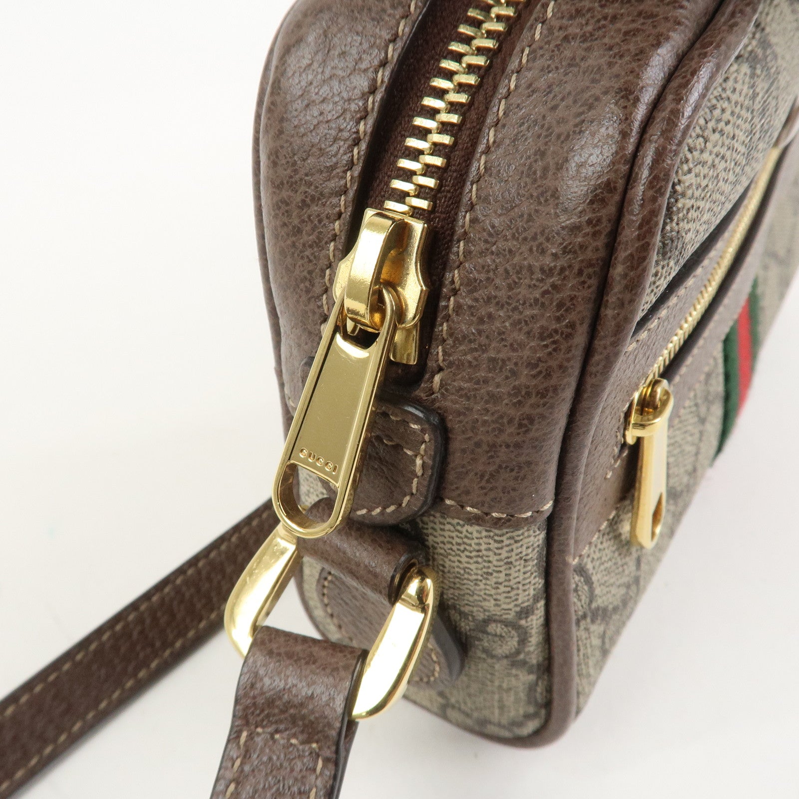 GUCCI Ophidia Sherry GG Supreme PVC Shoulder Bag Beige