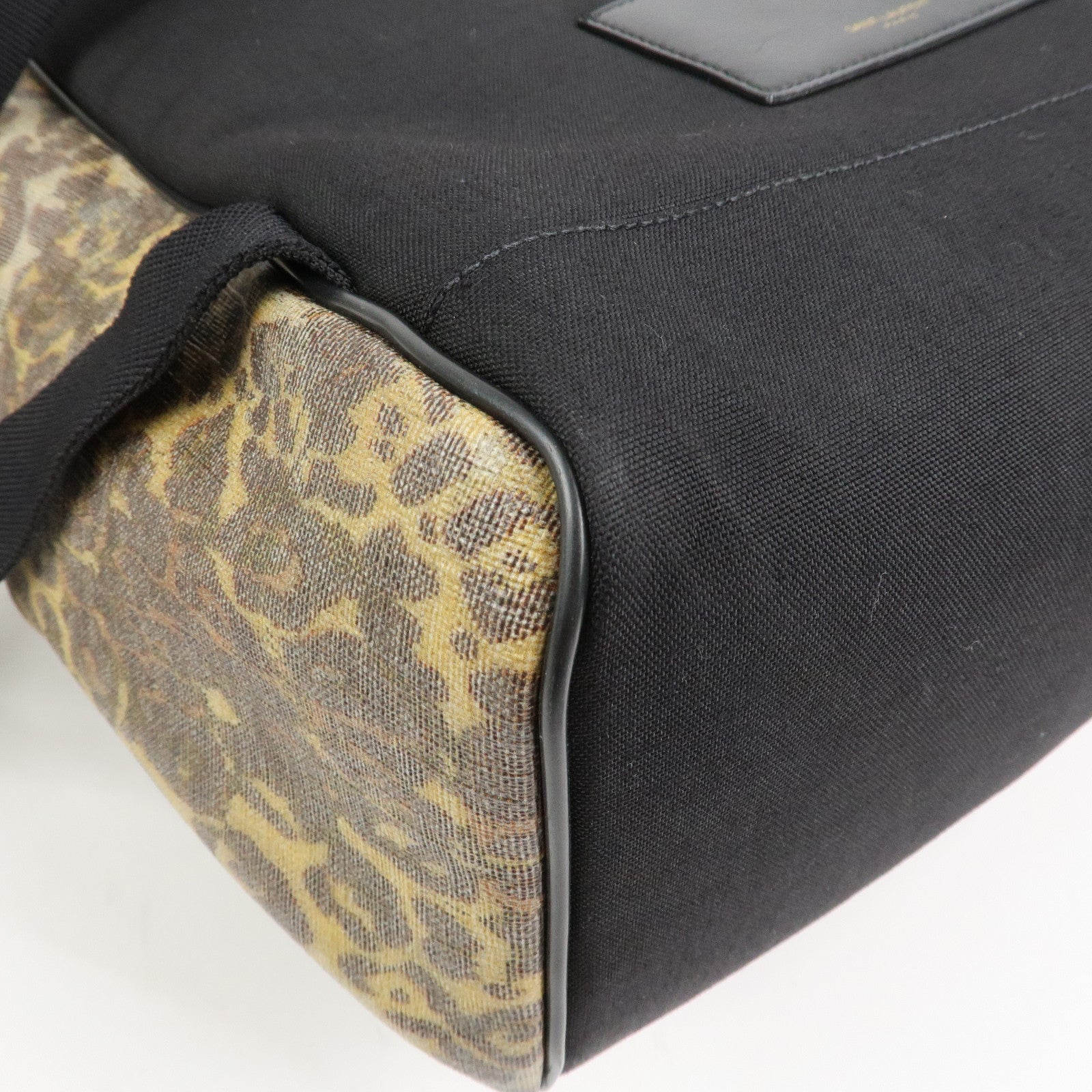 SAINT LAURENT PARIS PVC Leather Backpack Rucksuck Animal 534967