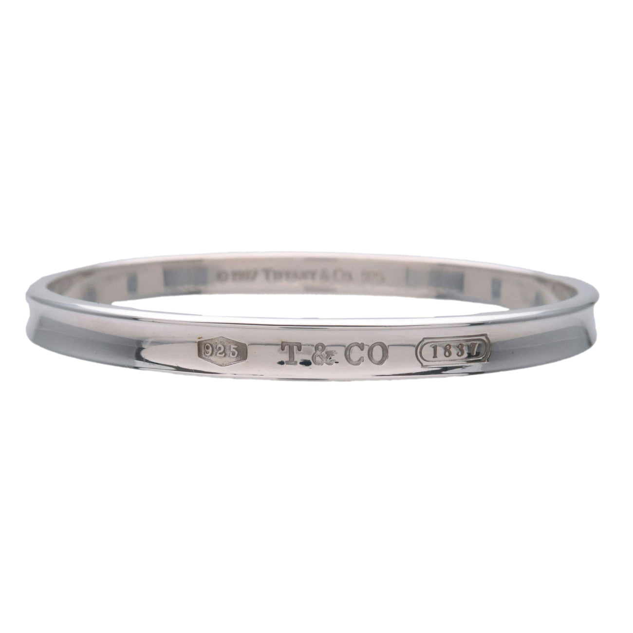 Tiffany & Co 1837 Narrow Bangle Bracelet SV925 Silver