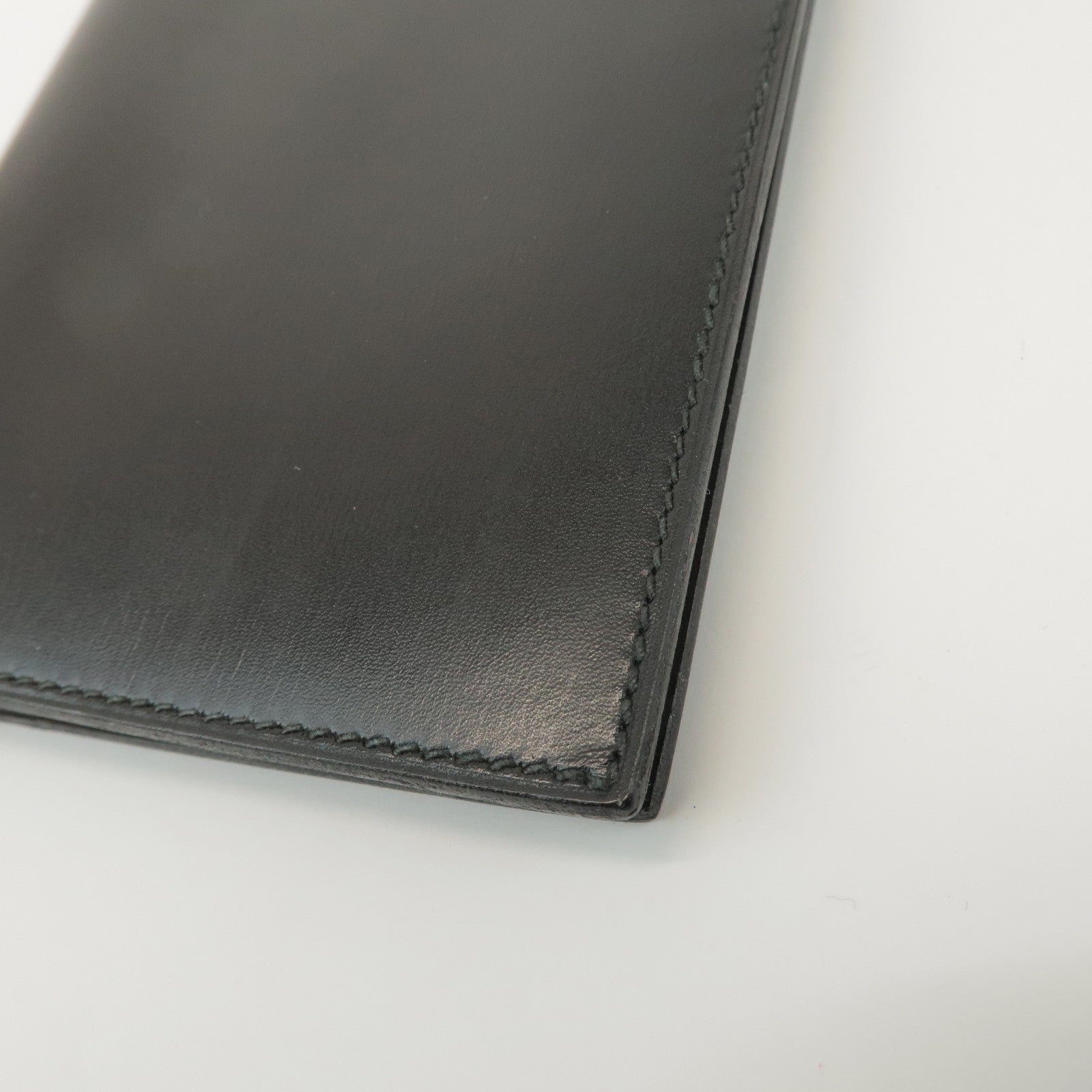 HERMES Agenda GM Box Calf Leather Planner Cover □J Stamped Black